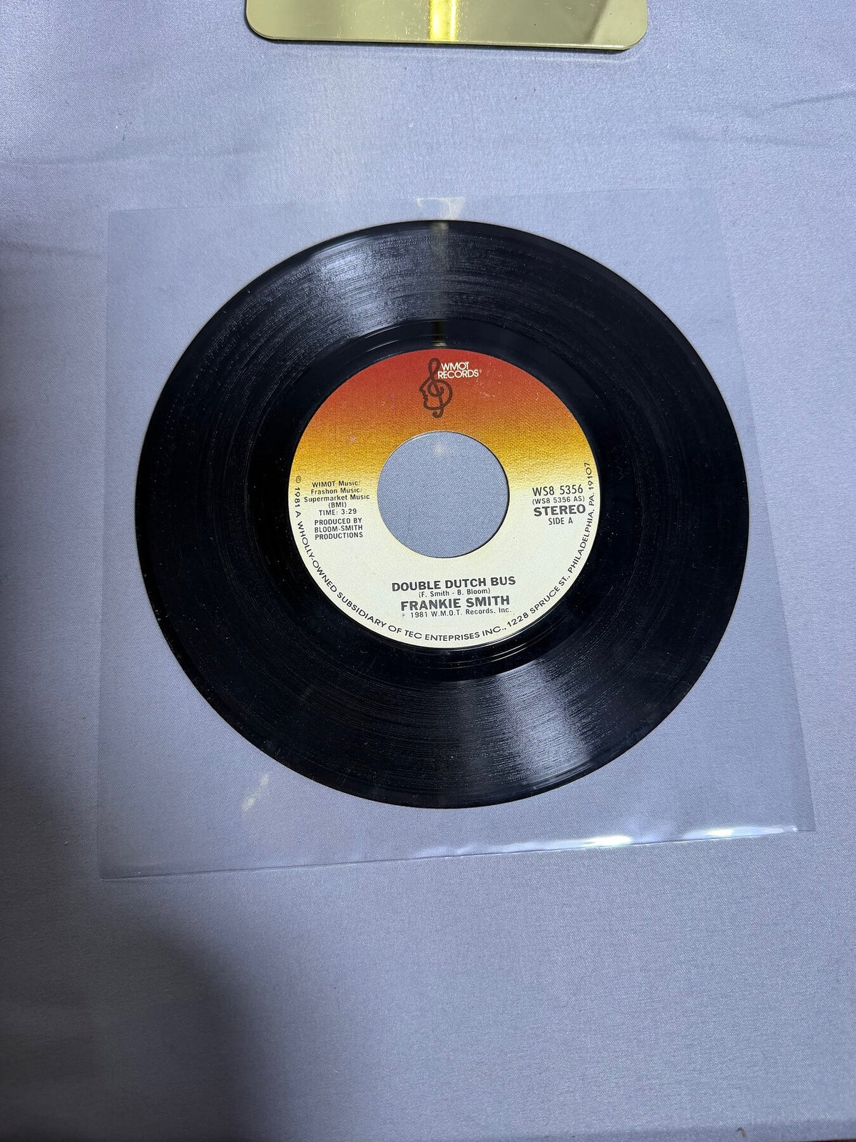 Vintage Frankie Smith - Double Dutch Bus 7" Vinyl 45 RPM Single 1981 photo 2