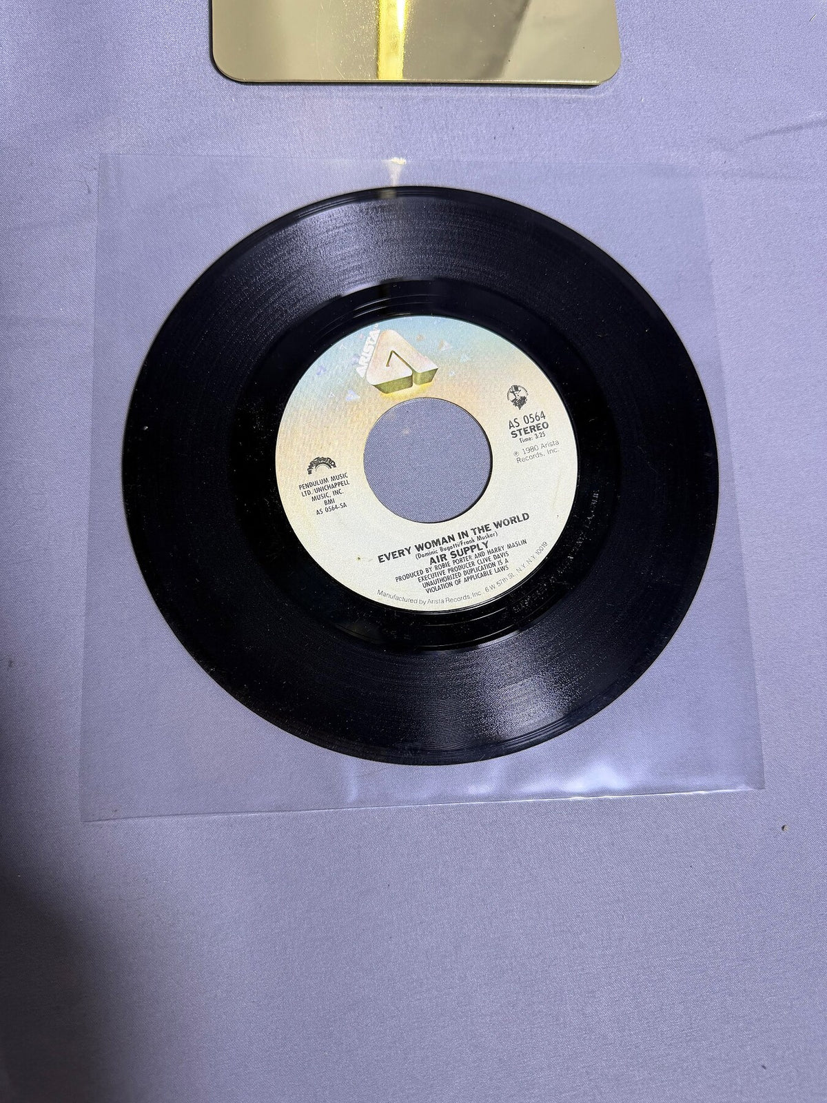 Vintage Air Supply - Every Woman in the World / My Best Friend 7" Vinyl 45 RPM photo 2