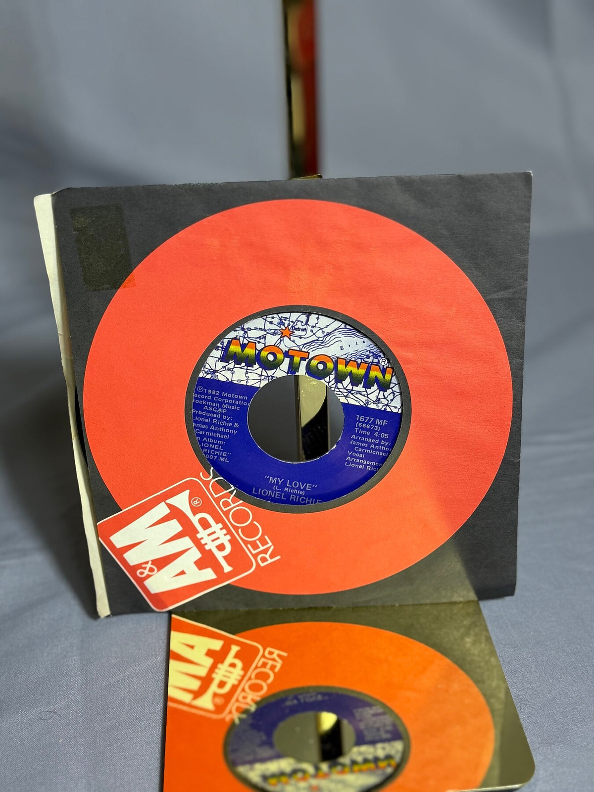 Vintage Lionel Richie - My Love / Round and Round Motown 45 RPM Vinyl Single photo 2
