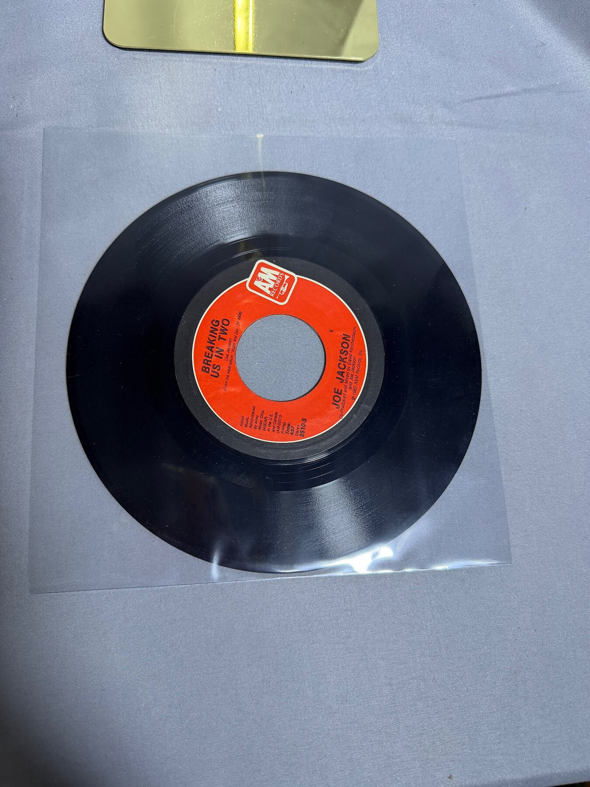 Vintage Joe Jackson 7" Vinyl Single - Target / Breaking Us In Two (1982) photo 3