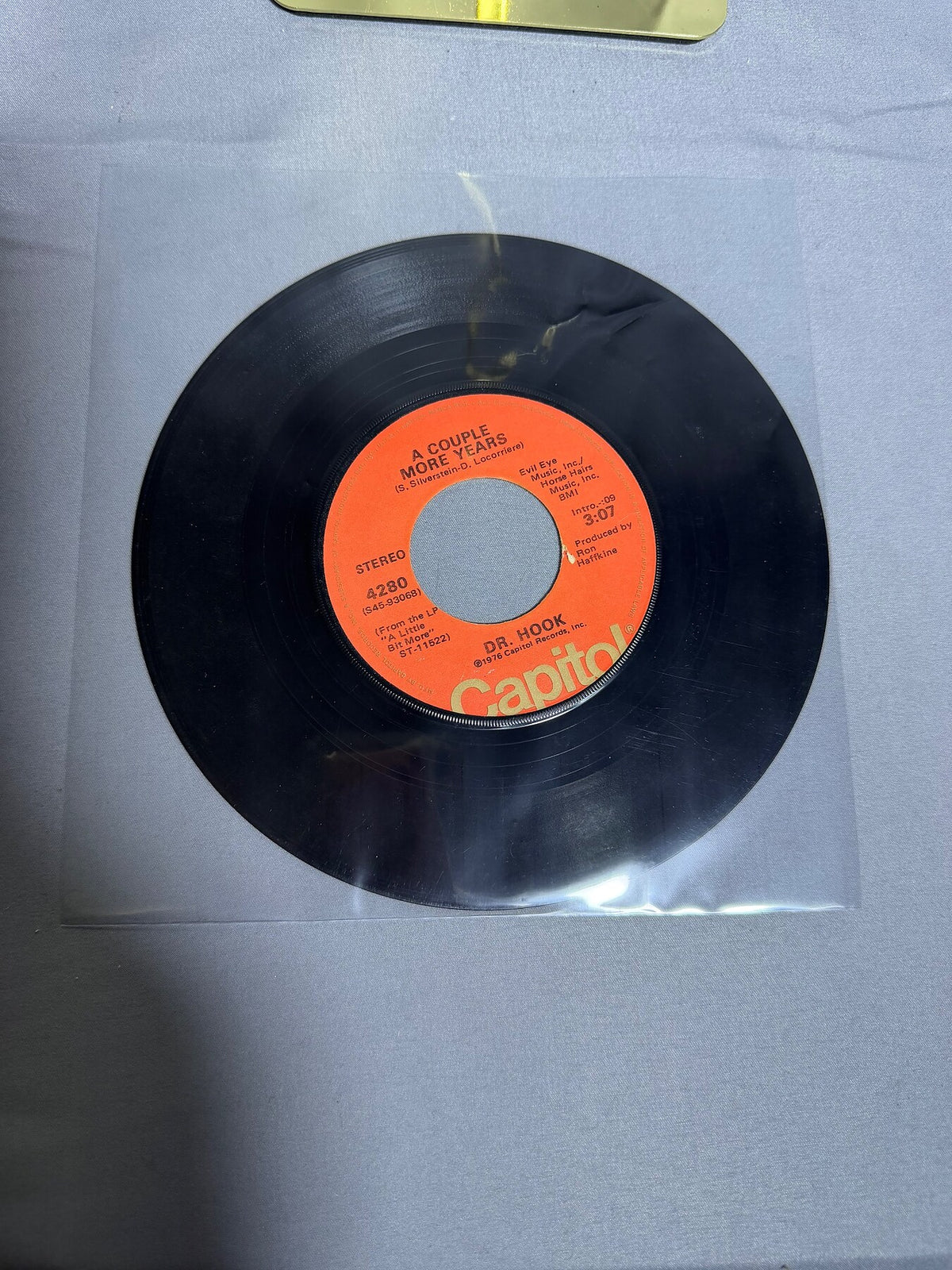 Vintage Dr. Hook A Little Bit More / A Couple More Years Capitol 45 RPM Vinyl photo 3