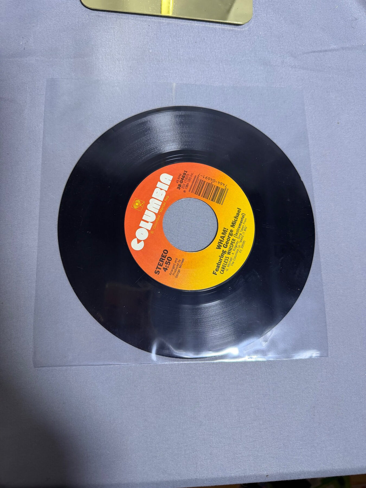 Vintage Wham! Featuring George Michael - Careless Whisper 45 RPM Vinyl Single photo 3