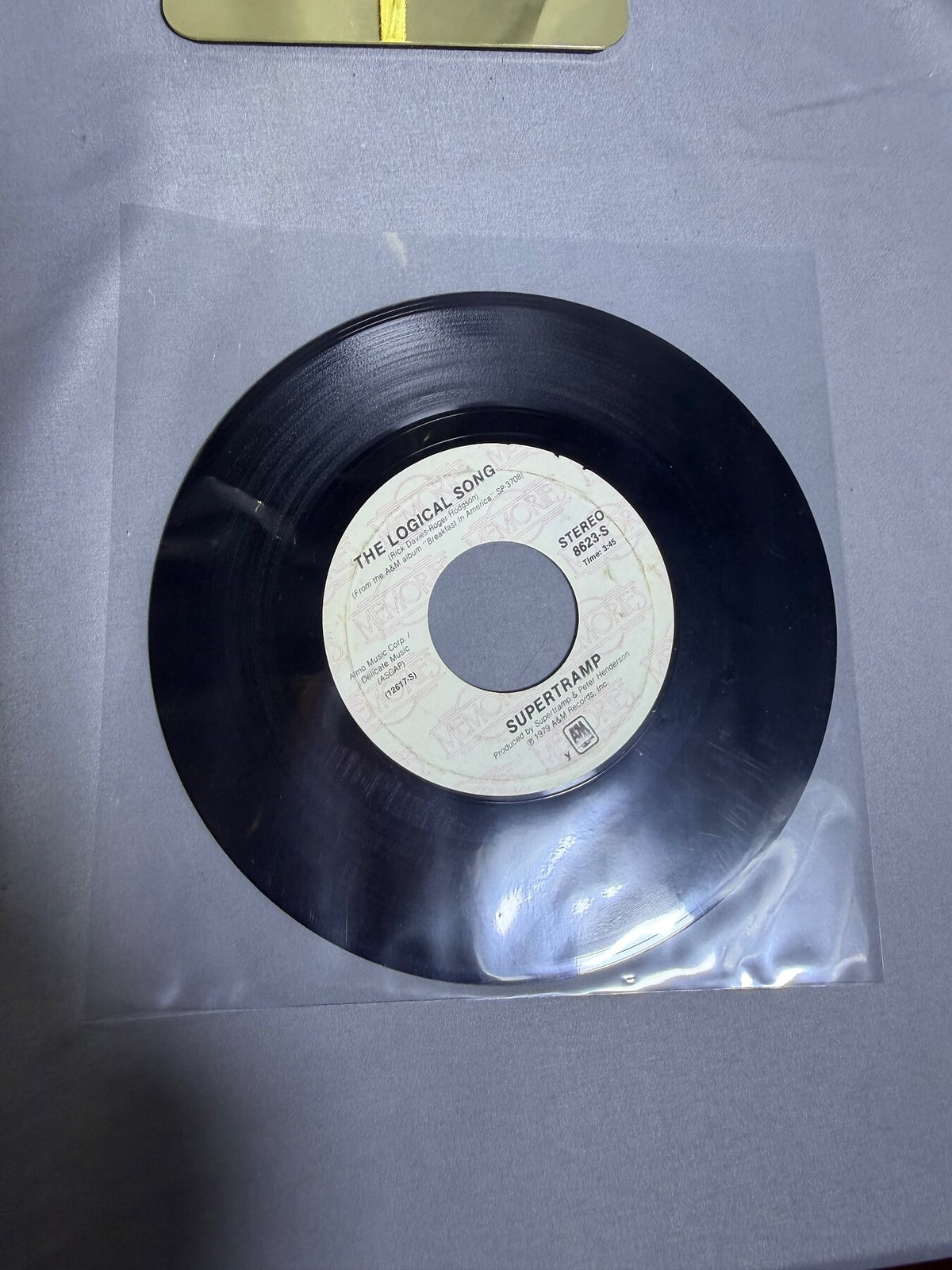 Vintage Supertramp 45 RPM Vinyl Single Goodbye Stranger Logical Song 1979 photo 3