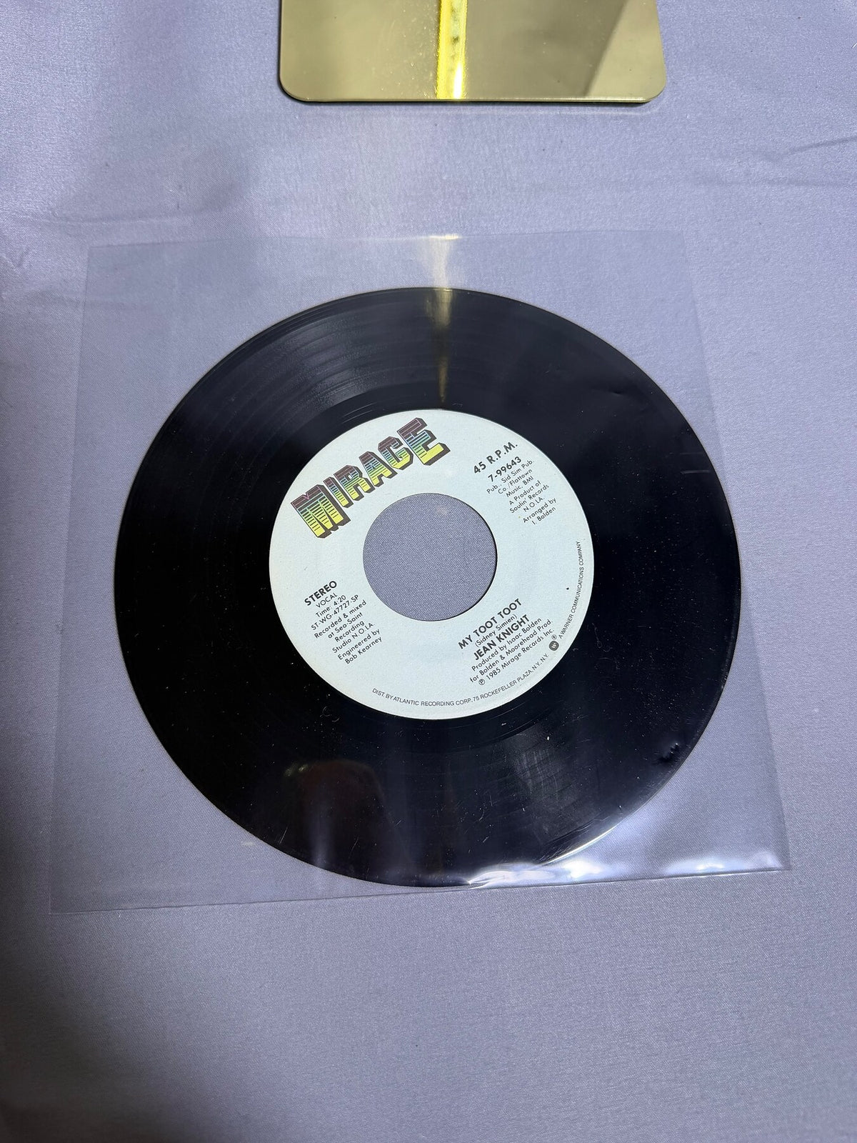 Vintage Jean Knight My Toot Toot / My Heart Is Willing Mirage 45 RPM Vinyl photo 3