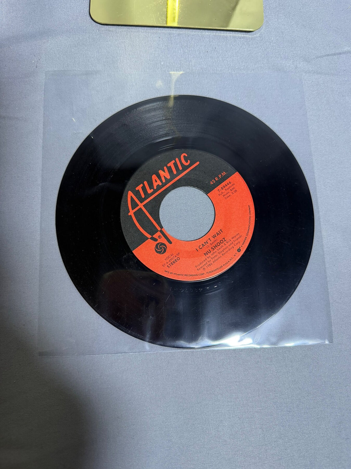 Vintage Nu Shooz Make Your Mind Up / I Can't Wait Atlantic 45 RPM Vinyl photo 3