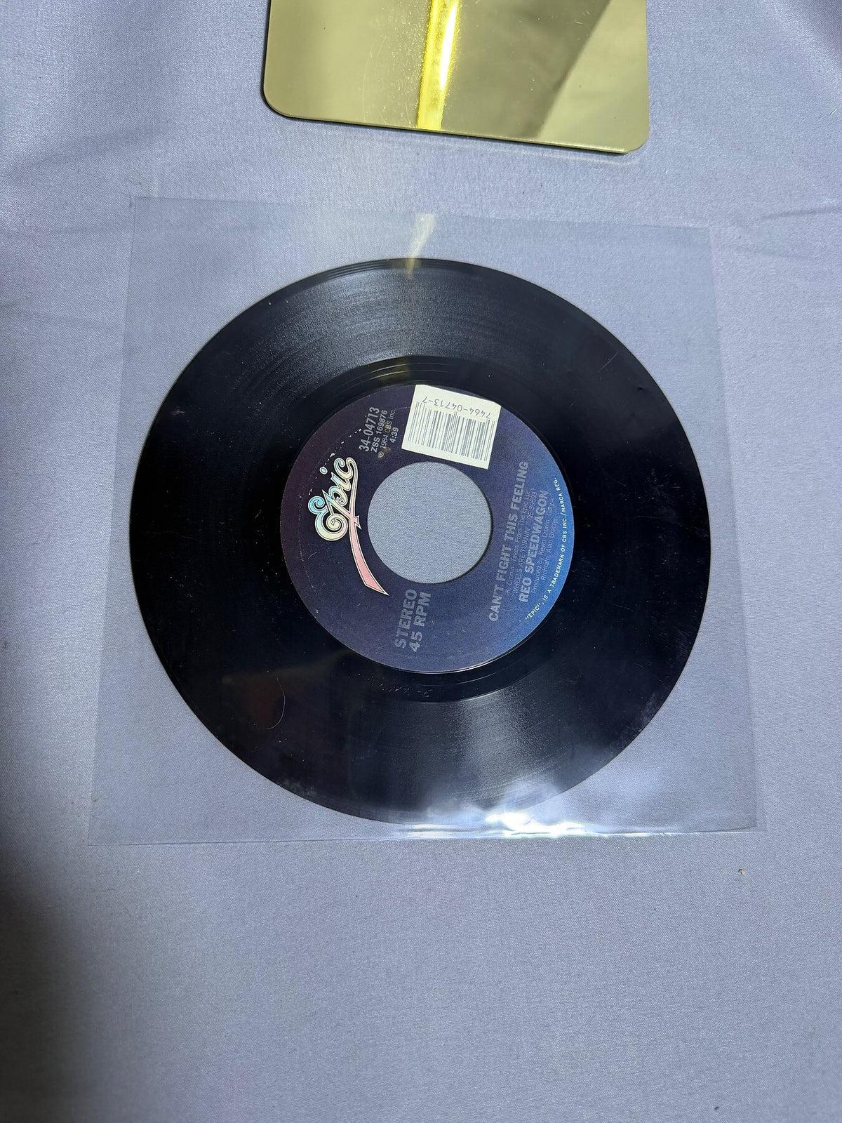 Vintage REO Speedwagon Can't Fight This Feeling 45 RPM Vinyl Single 1984 photo 3