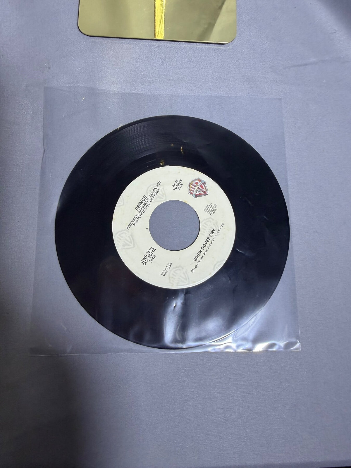 Vintage Prince & The Revolution Let's Go Crazy / When Doves Cry 45 RPM Vinyl photo 3