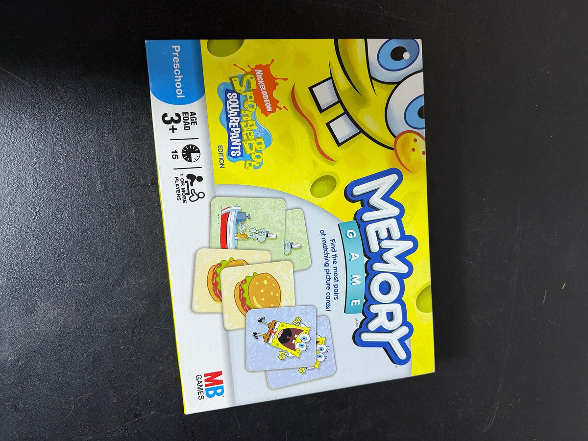 Vintage 2008 SpongeBob SquarePants Memory Game by Hasbro MB photo 3