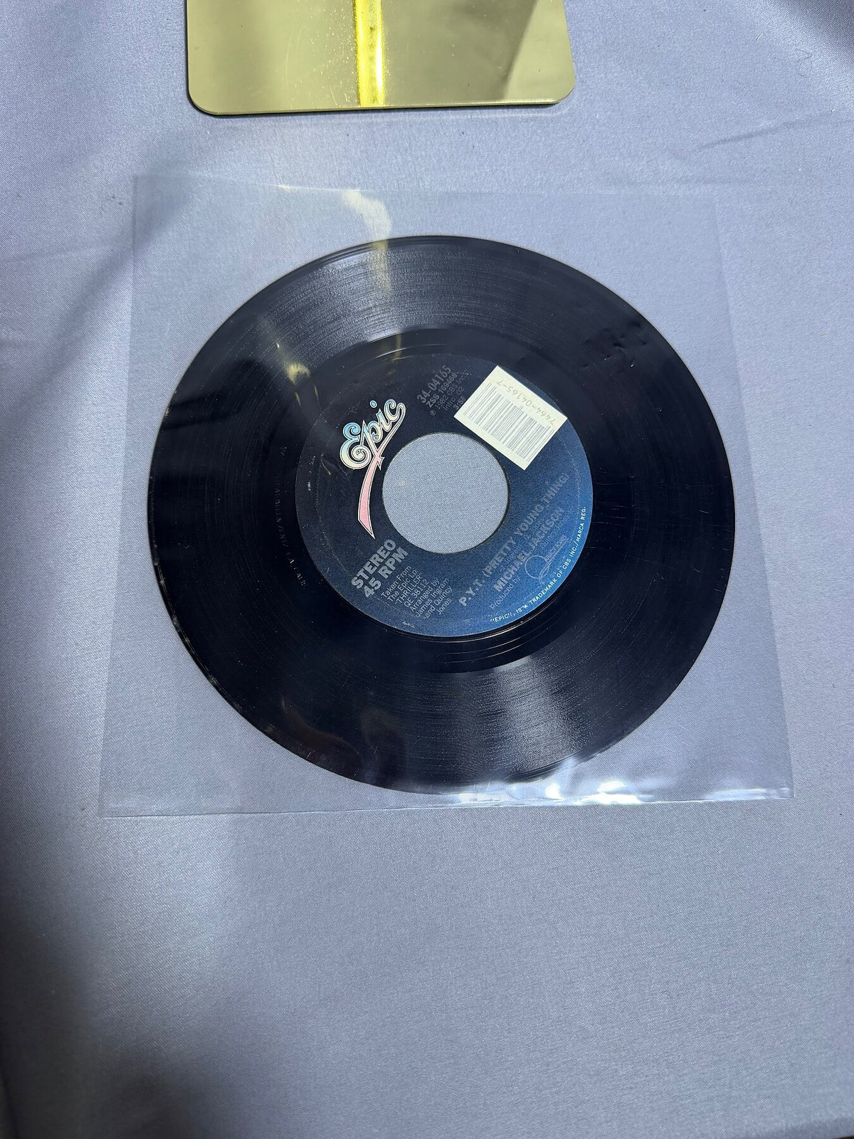Vintage Michael Jackson P.Y.T. / The Jacksons Working Day & Night 45 RPM Vinyl photo 3