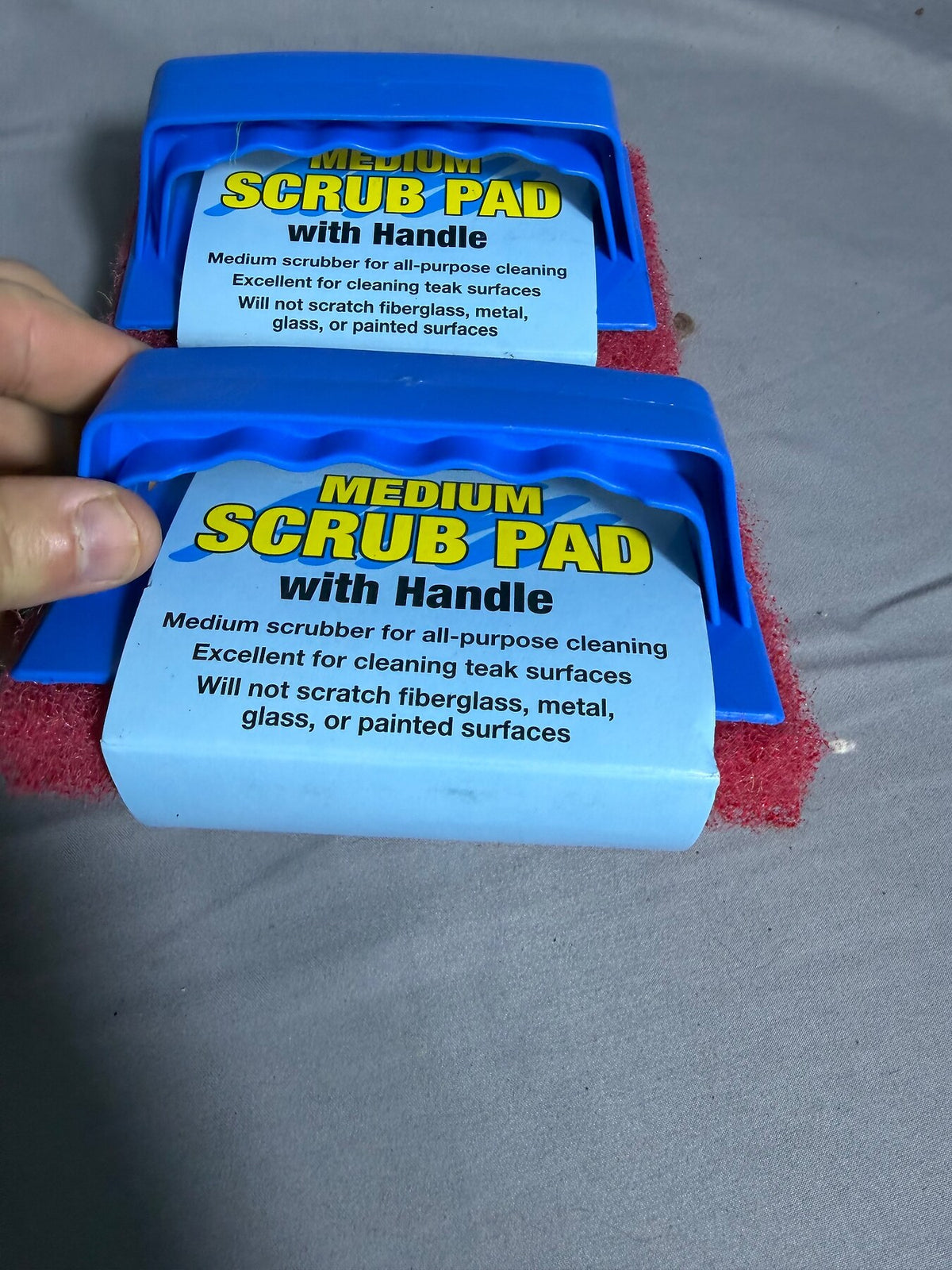 Starbrite Medium Scrub Pad with Handle Non-Scratch Cleaner 2-Pack photo 3