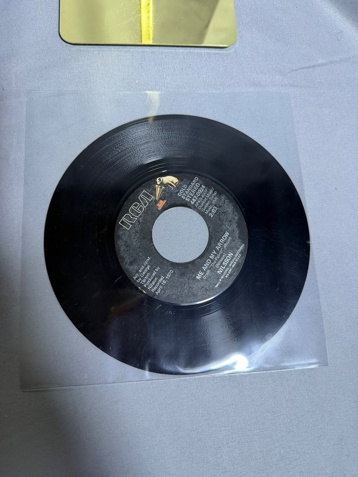 Vintage RCA Nilsson 45 RPM Vinyl Single - Without You / Me and My Arrow photo 3