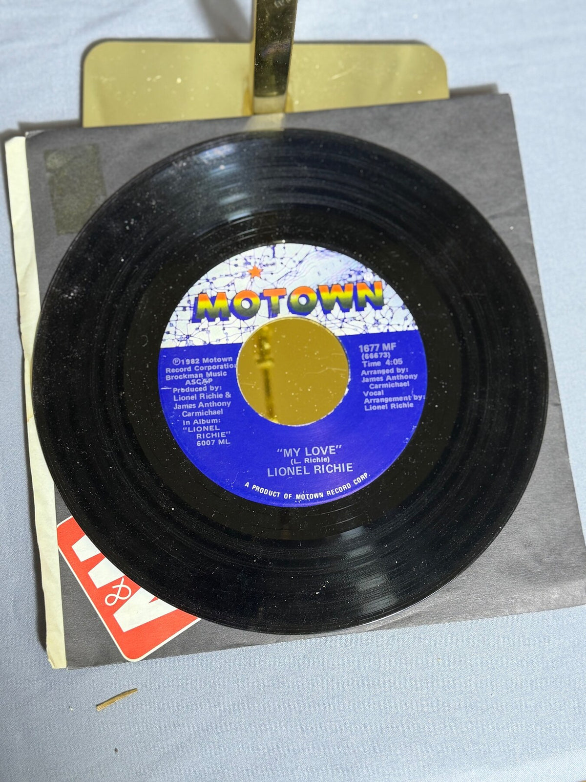 Vintage Lionel Richie - My Love / Round and Round Motown 45 RPM Vinyl Single photo 3
