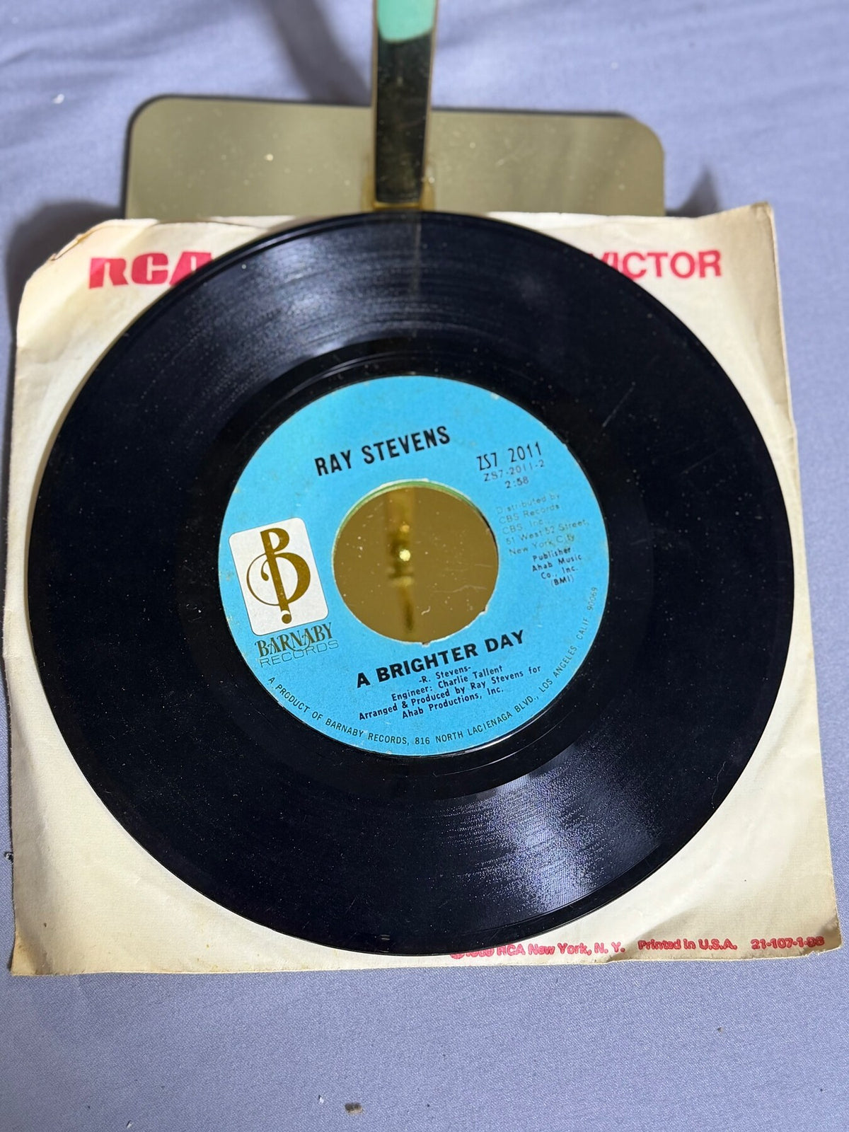 Vintage Ray Stevens - Everything Is Beautiful / A Brighter Day 45 RPM Vinyl photo 3