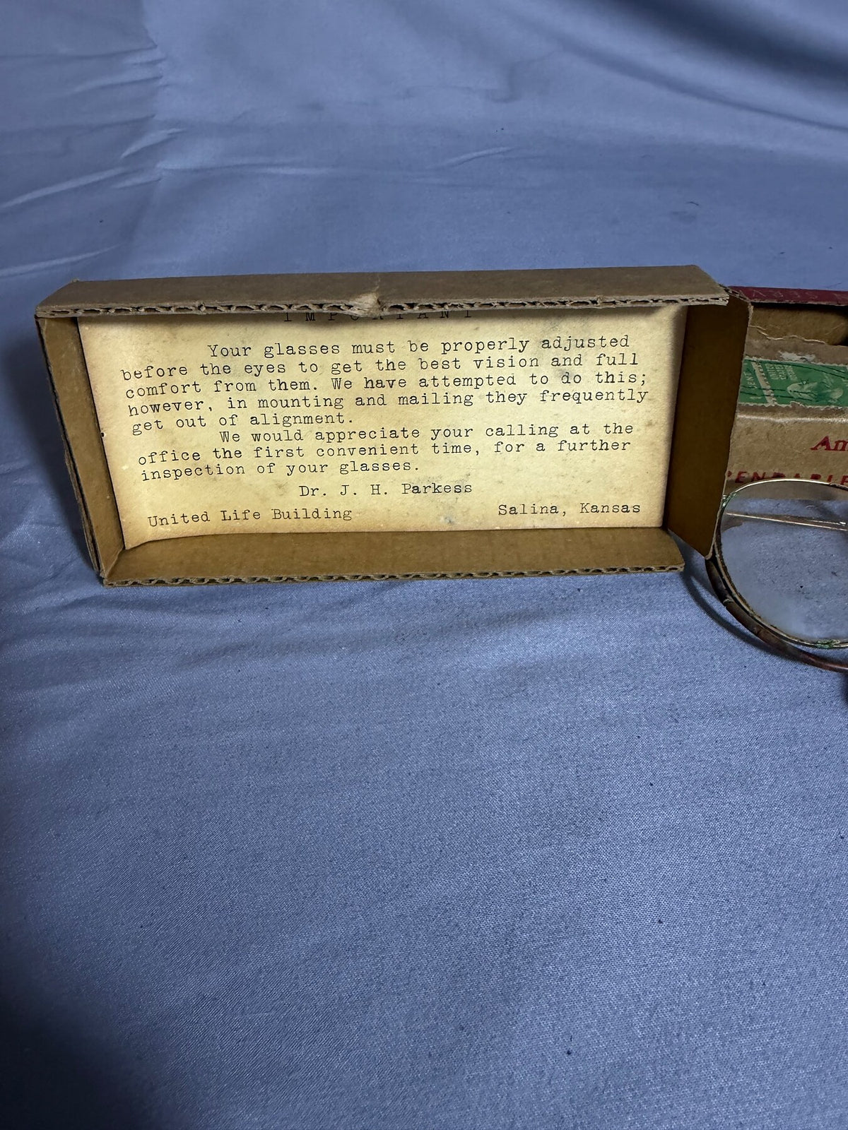 Vintage American Optical 1/10 12K GF Round Eyeglasses w/ Box & Mailer photo 3