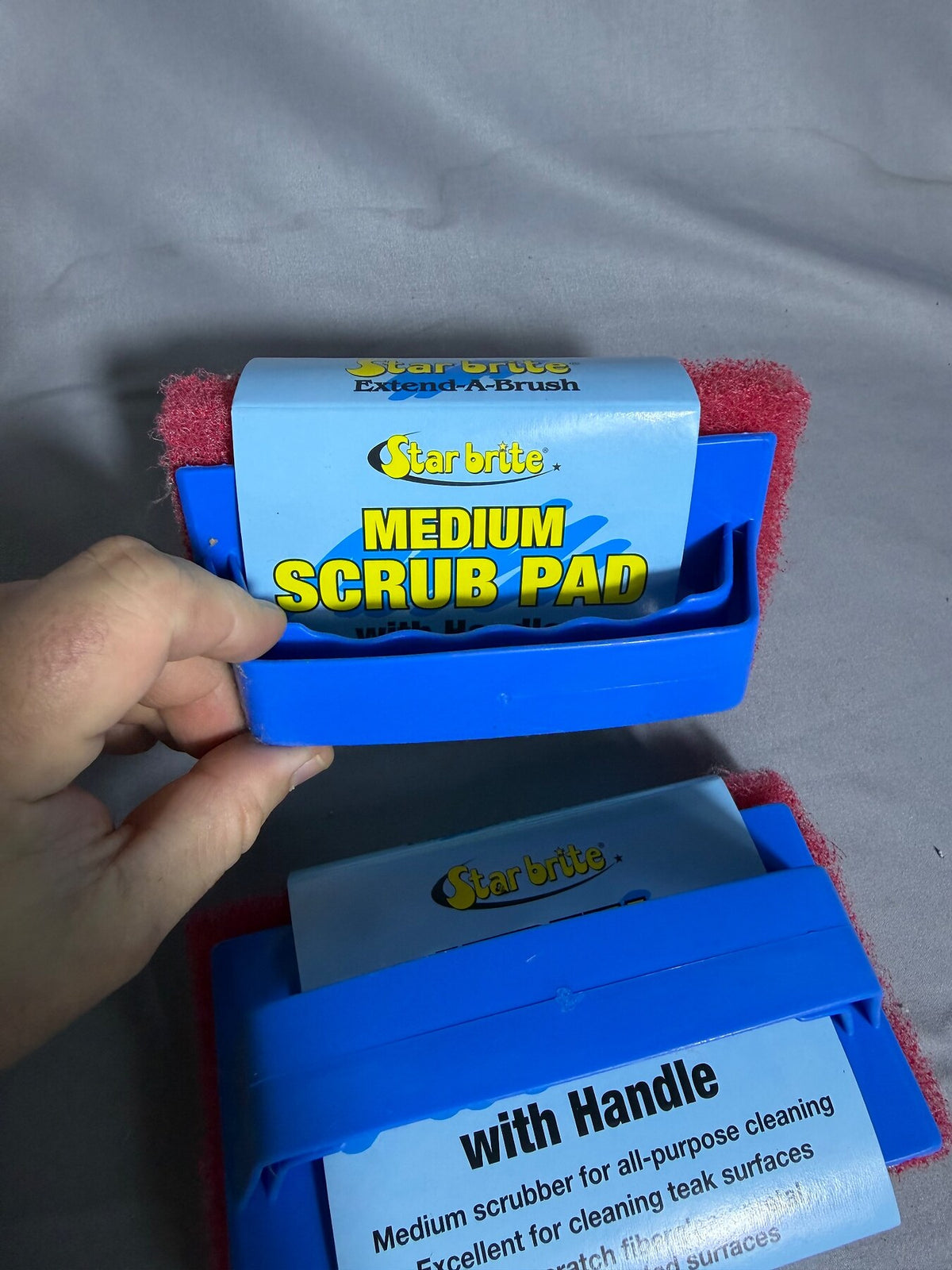 Star brite Medium Scrub Pad with Handle - 2-Pack Cleaning Tools photo 3
