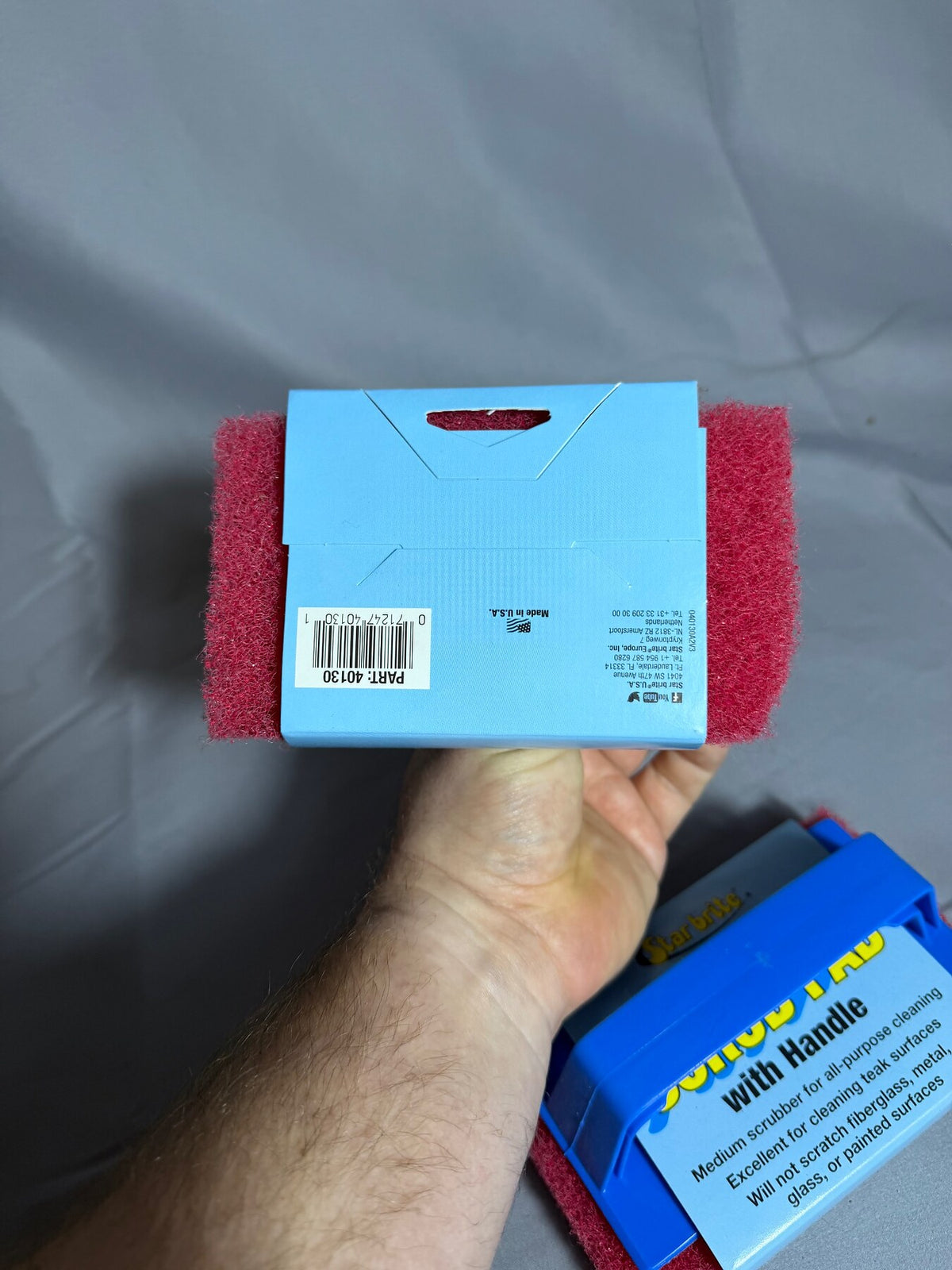 Star brite Medium Scrub Pad with Handle All-Purpose Cleaning Tool photo 3