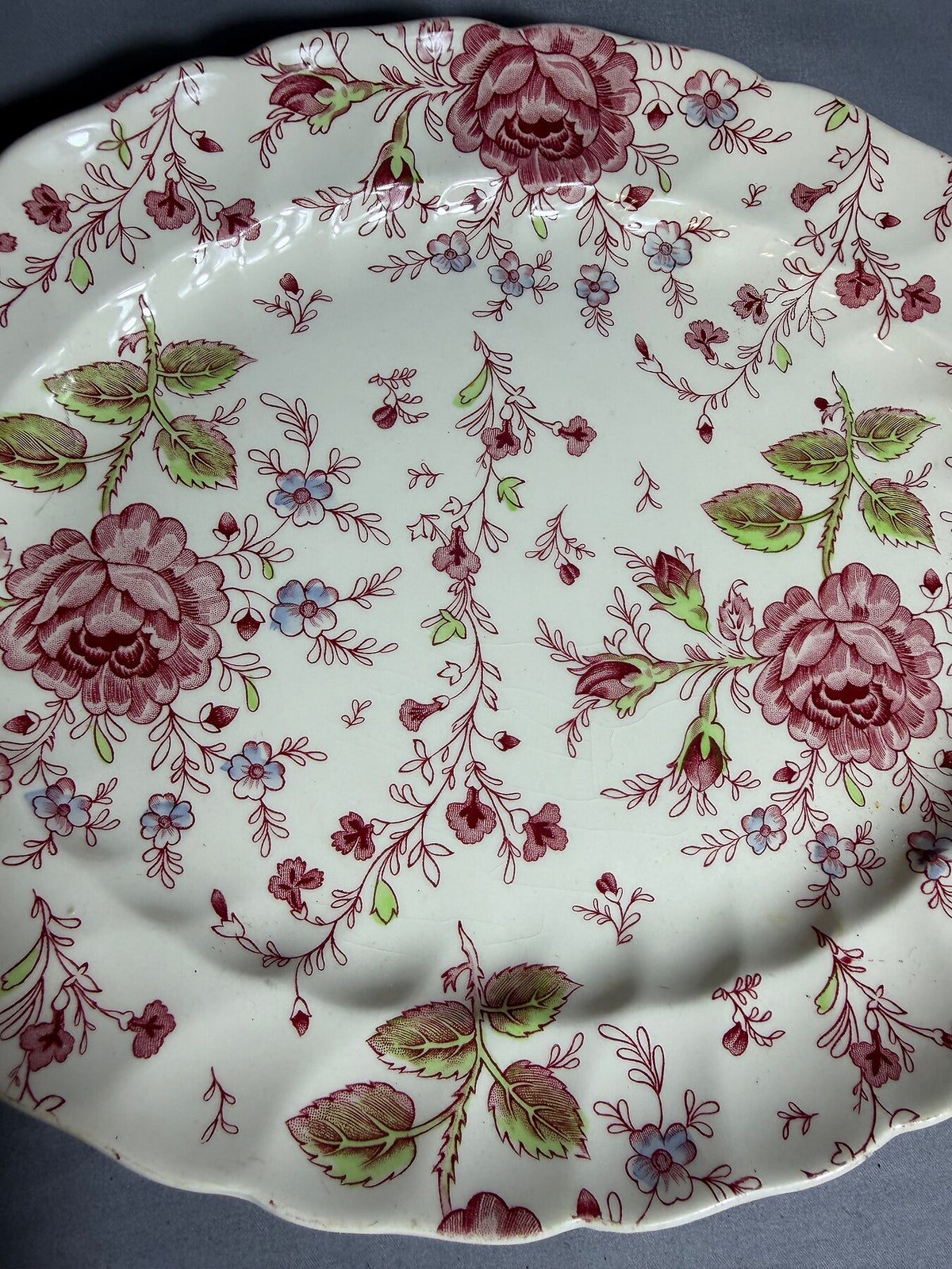 Vintage Johnson Bros Rose Chintz Oval Serving Platter photo 3