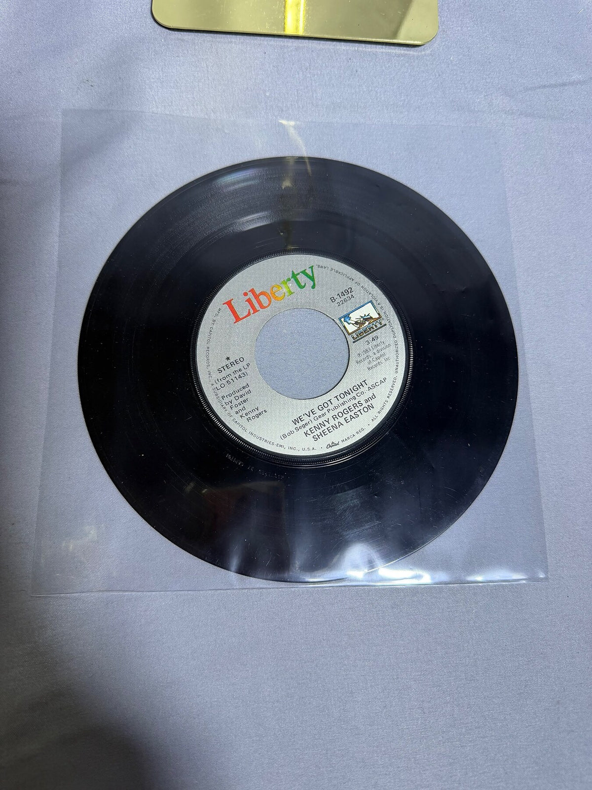 Vintage Kenny Rogers 45 RPM Vinyl Single We've Got Tonight You Are So photo 3