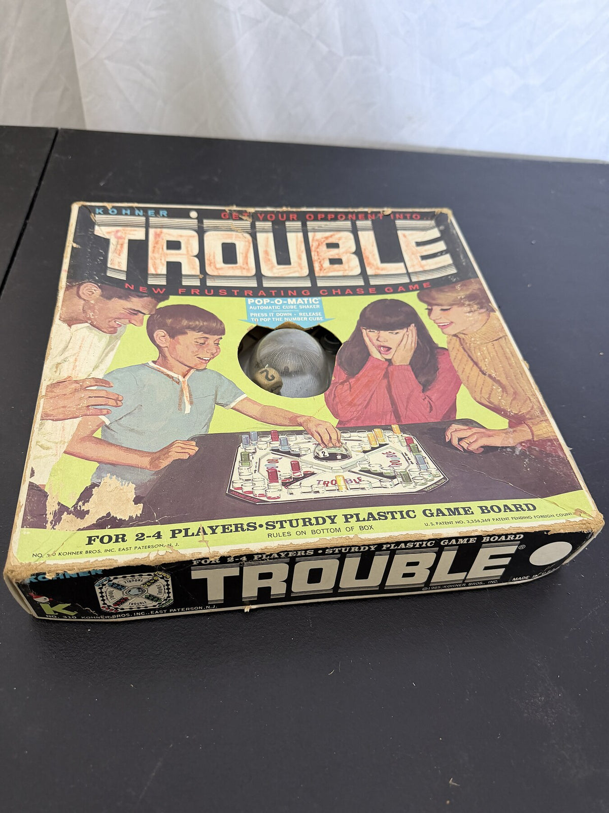 Vintage Kohner Trouble Pop-O-Matic Board Game 1965 - Wormhole Thrift