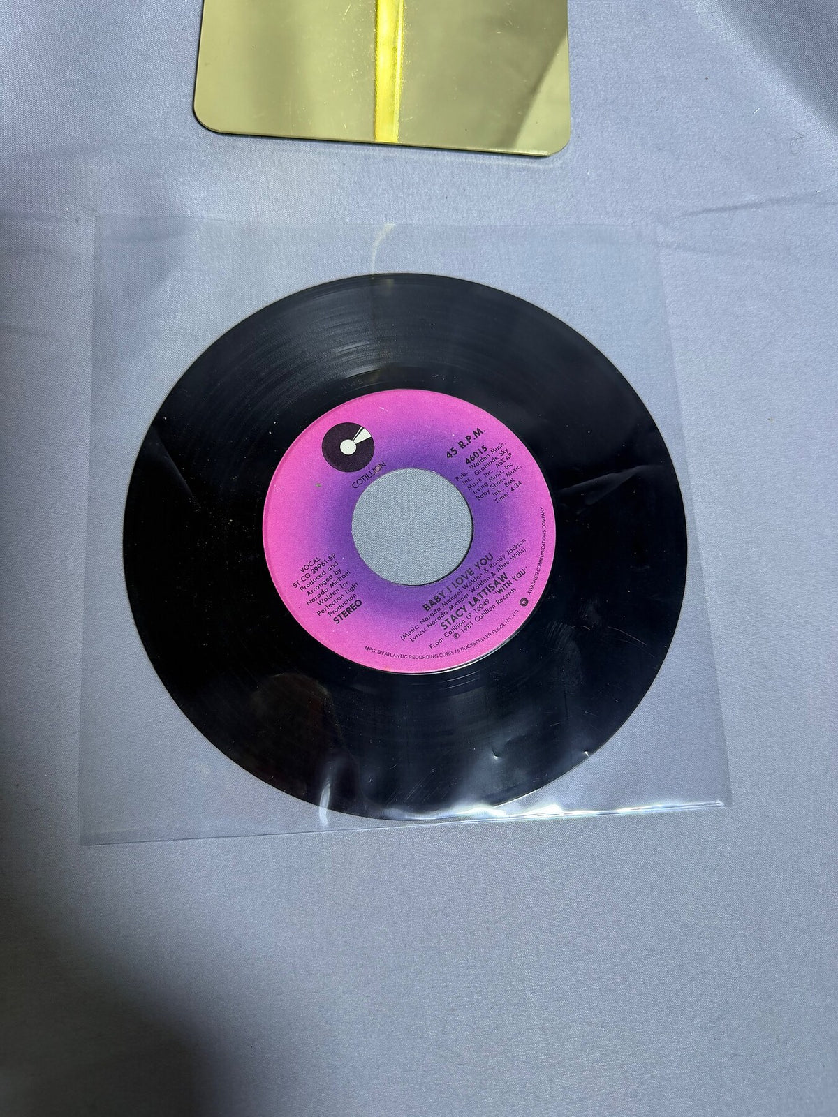 Vintage Stacy Lattisaw 45 RPM Vinyl Single Love On A Two Way Street 1981 photo 3
