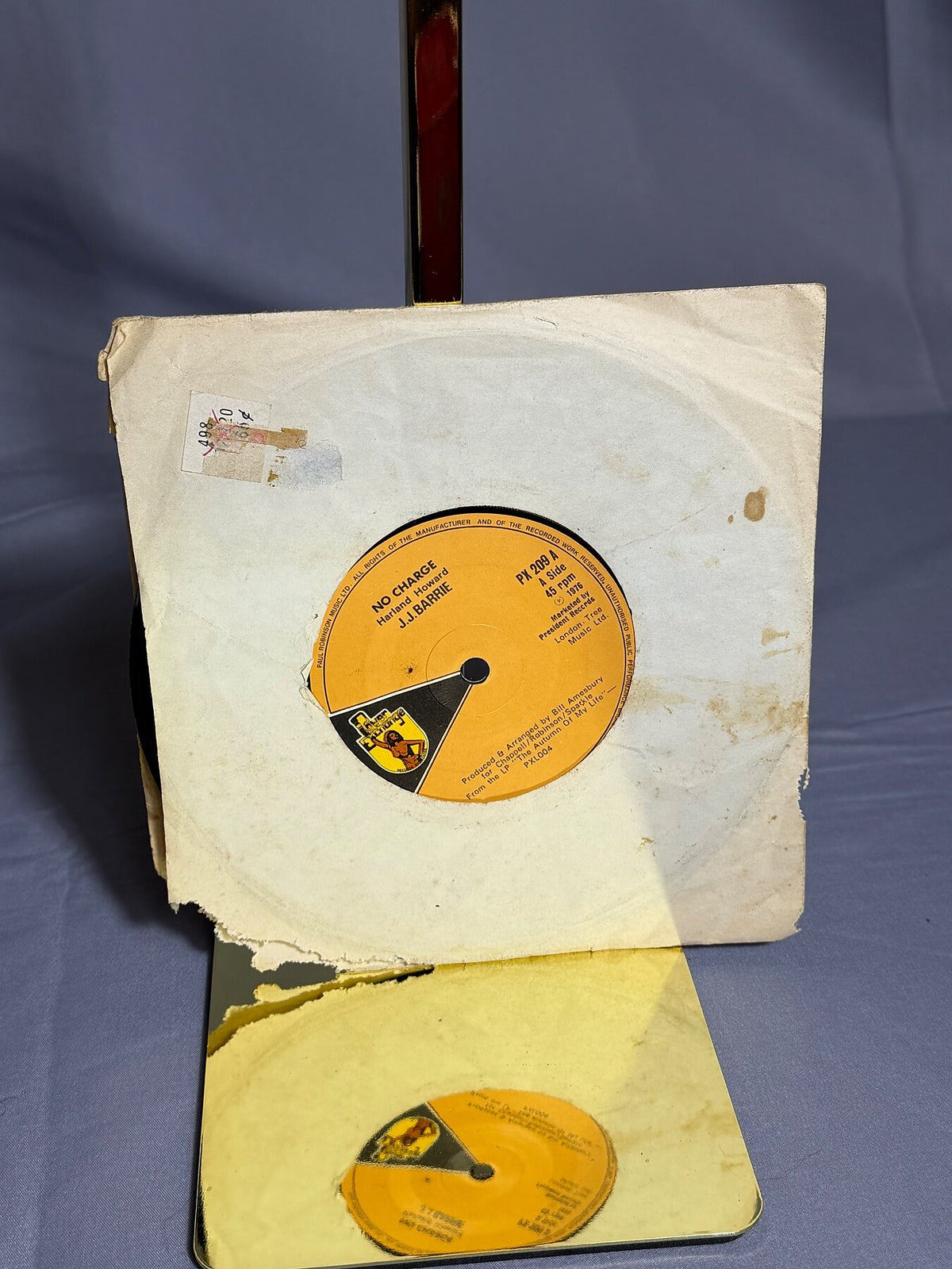Vintage J.J. Barrie - No Charge / Till You're Loving Me Again 1976 45 RPM photo 2