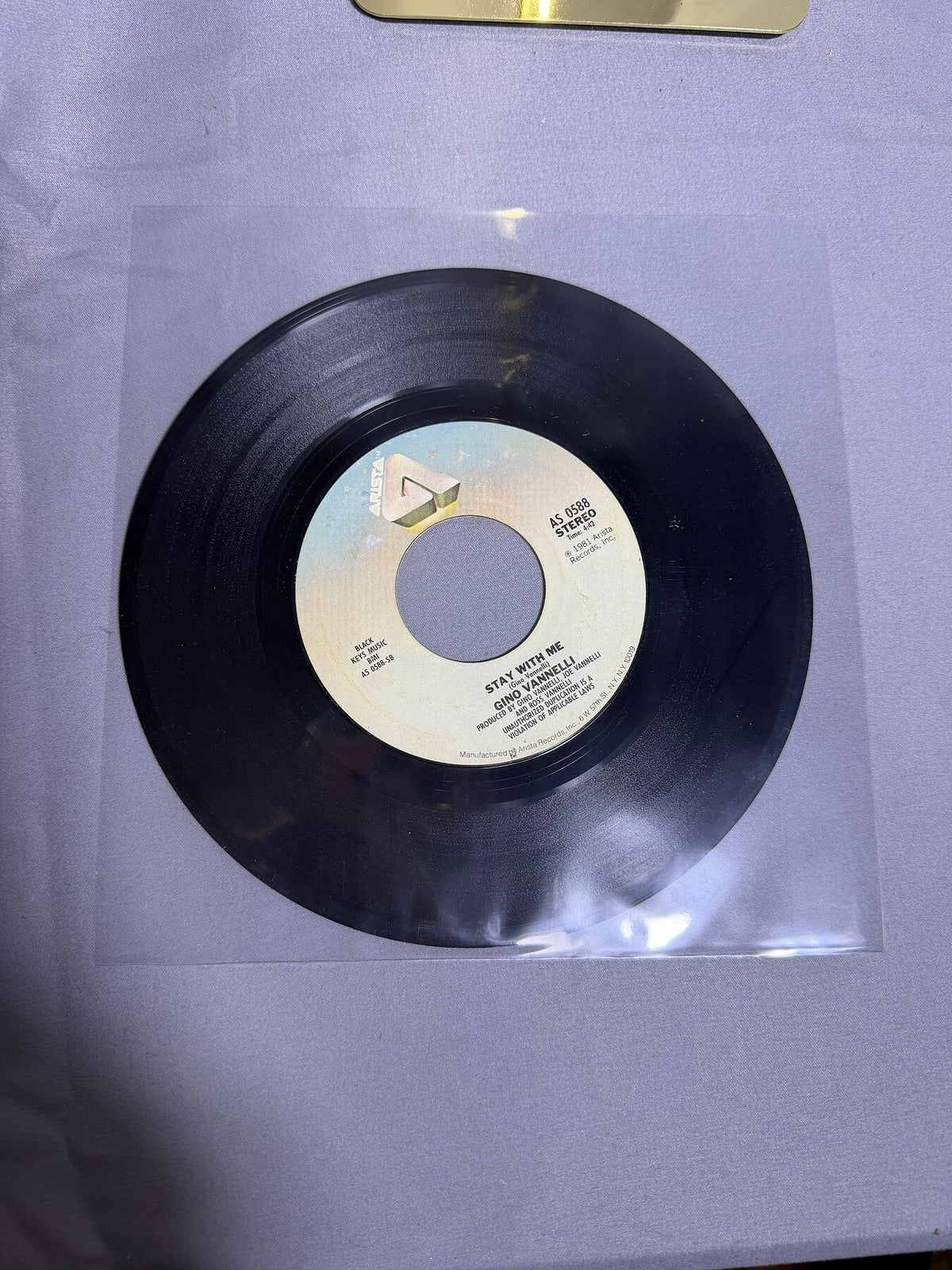 Vintage Gino Vannelli 45 RPM Vinyl Single Living Inside Myself Stay With Me photo 3