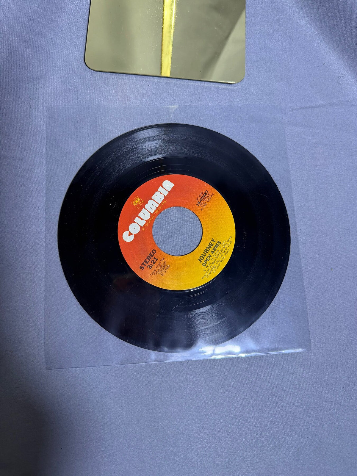 Vintage Journey Little Girl / Open Arms Columbia 45 RPM Single photo 3