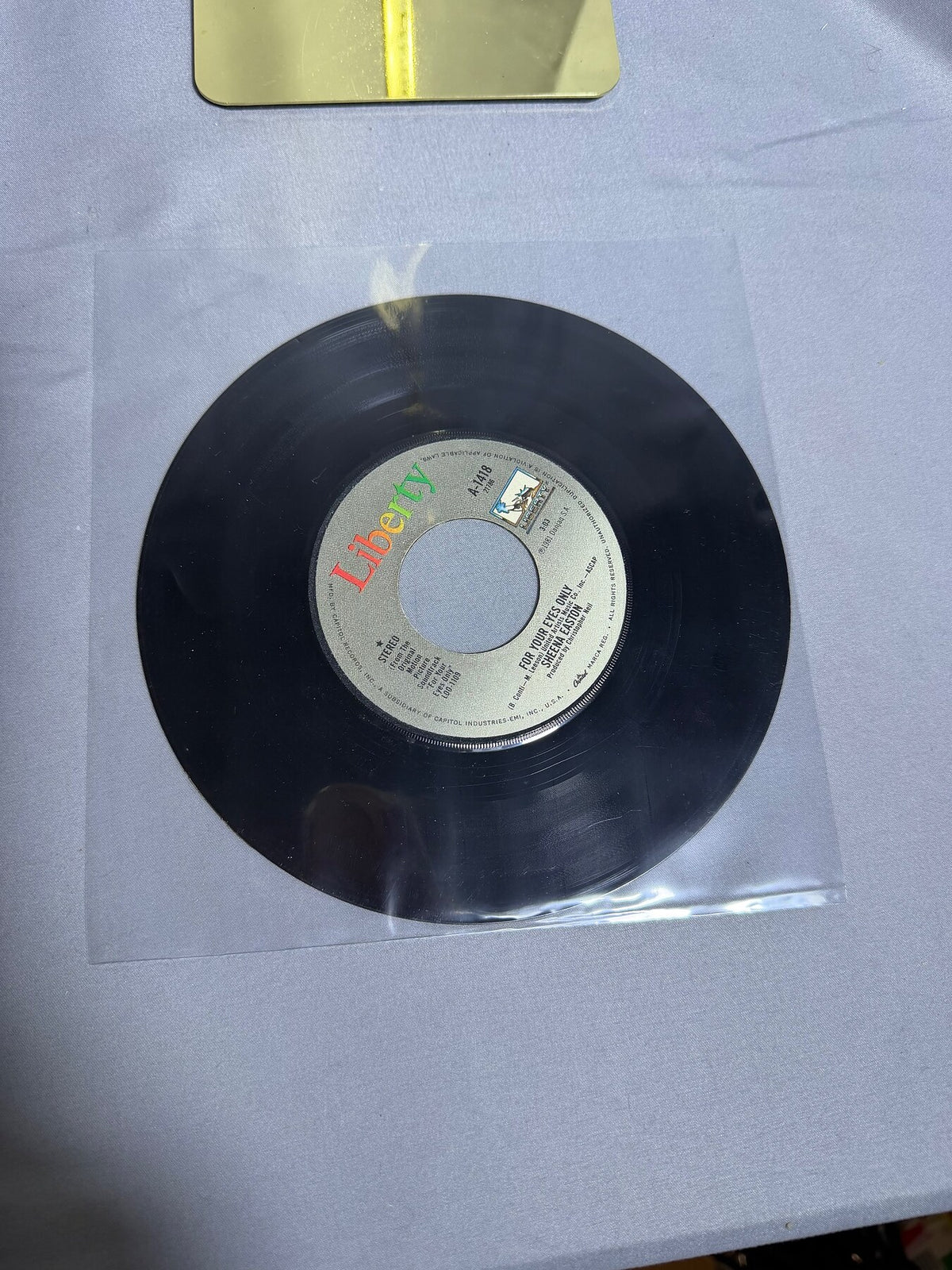 Vintage Sheena Easton For Your Eyes Only 7" Vinyl 45 RPM Single 1981 photo 3