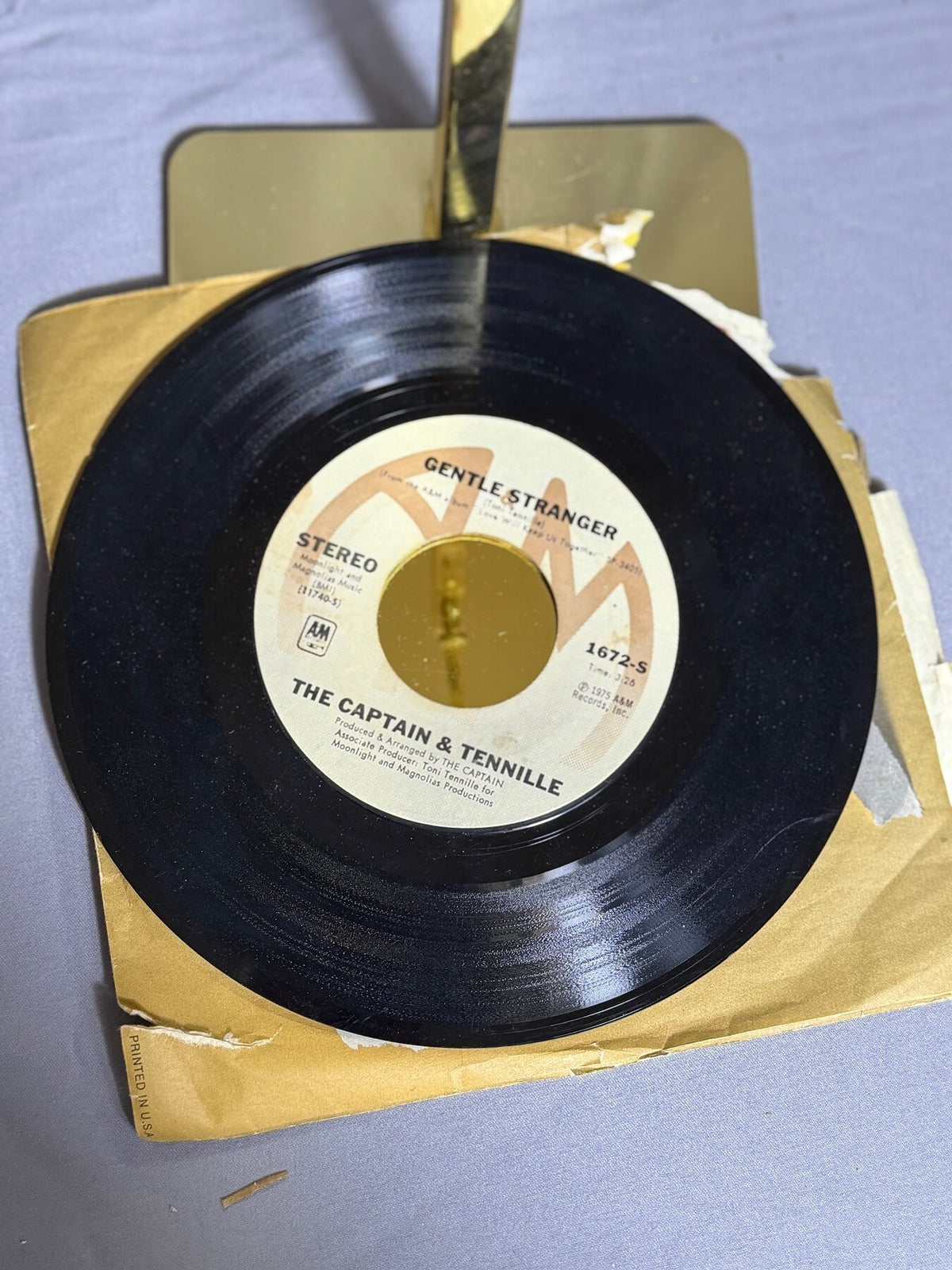 Vintage 1975 The Captain & Tennille Love Will Keep Us Together 45 RPM Vinyl photo 3