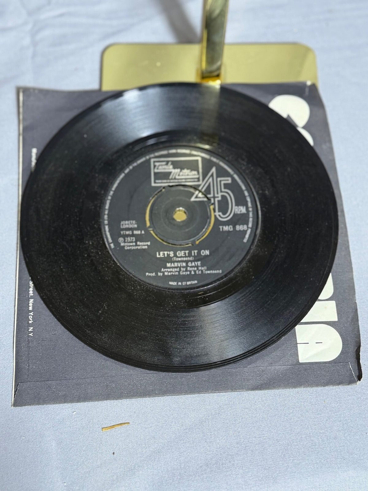 Vintage Marvin Gaye Let's Get It On / I Wish It Would Rain 1973 Tamla Motown photo 4