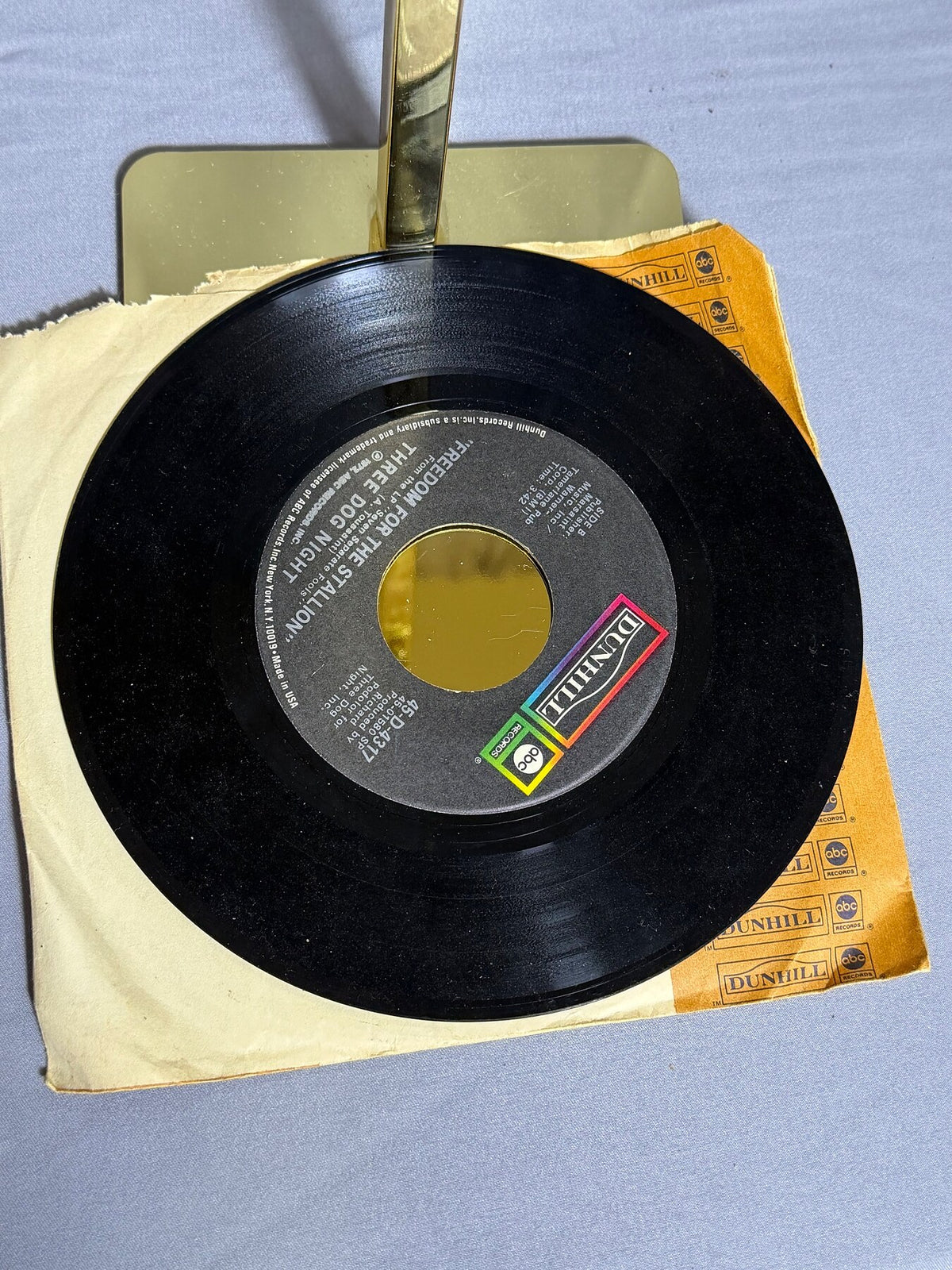 Vintage Three Dog Night 45 RPM Vinyl Single - Black and White / Freedom for photo 4