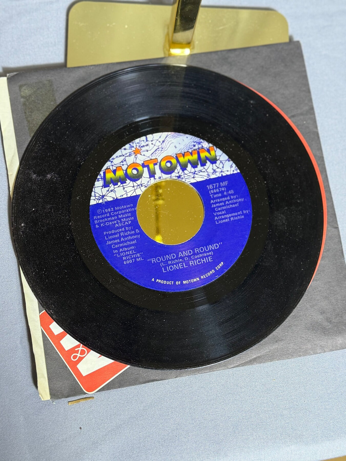 Vintage Lionel Richie - My Love / Round and Round Motown 45 RPM Vinyl Single photo 4