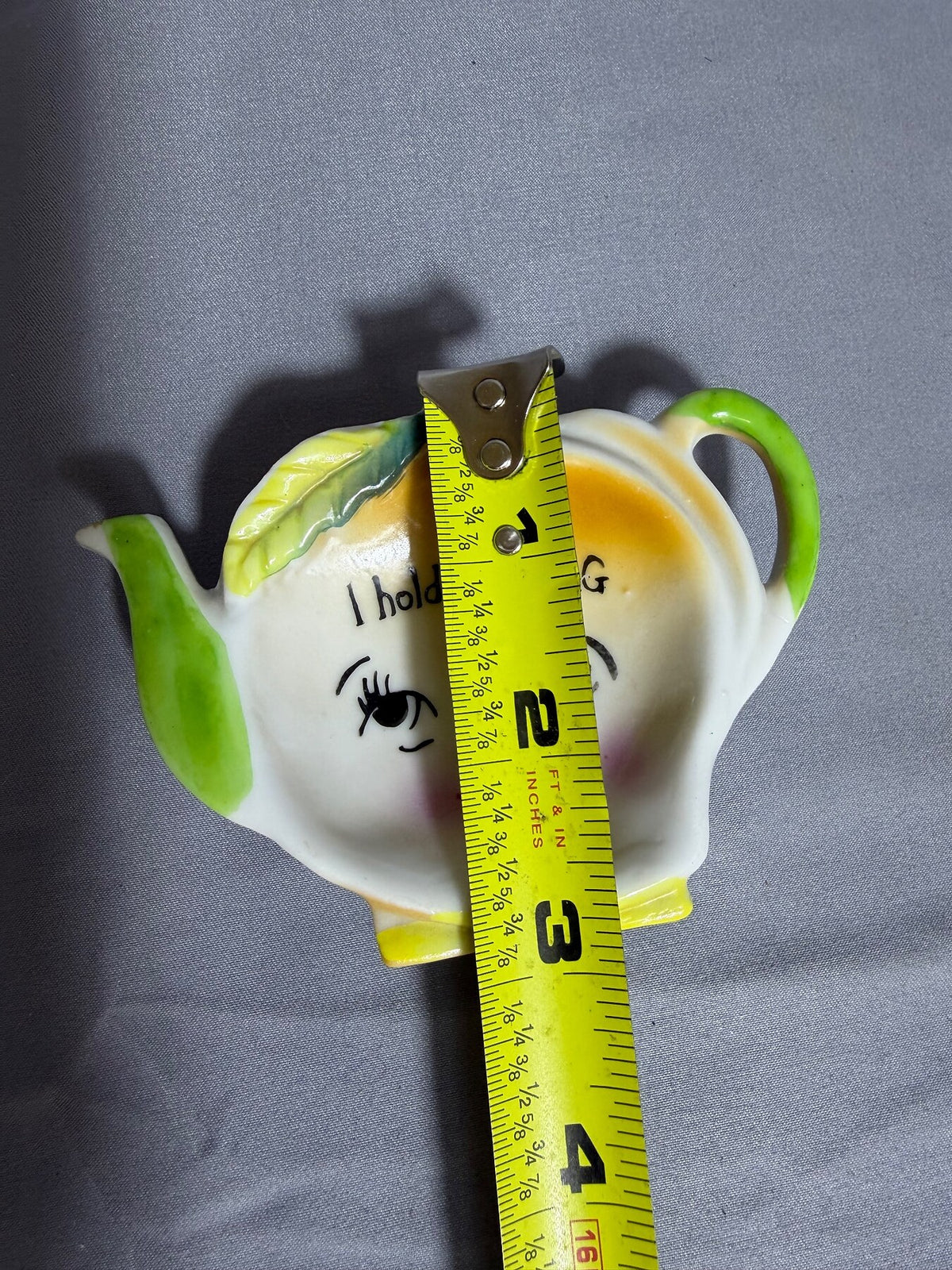 Vintage Ceramic "I Hold the Bag" Teapot Tea Bag Holder Japan photo 4