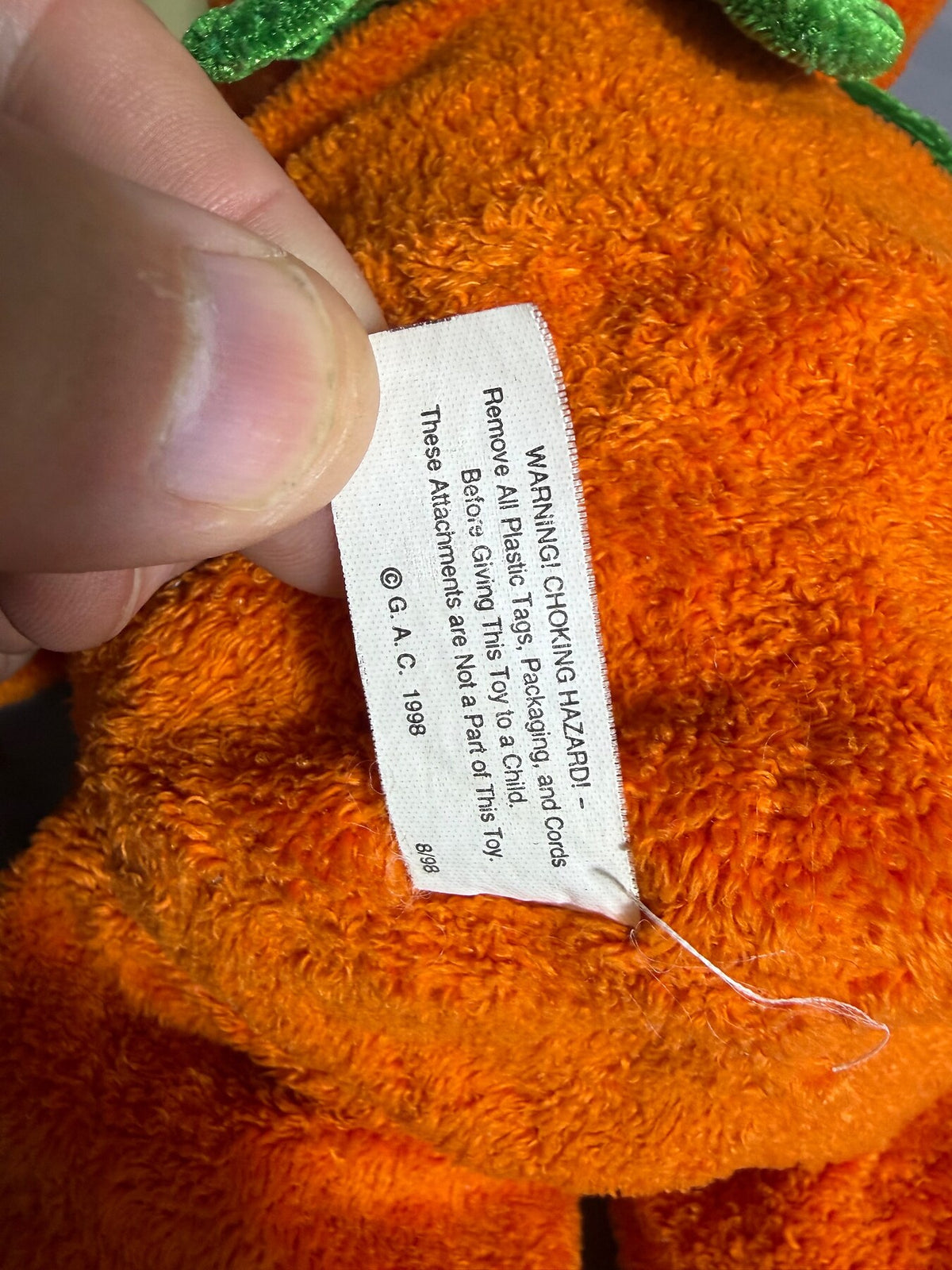 Vintage G.A.C. Teddy Bear in Pumpkin Costume Plush Toy 1998 photo 4