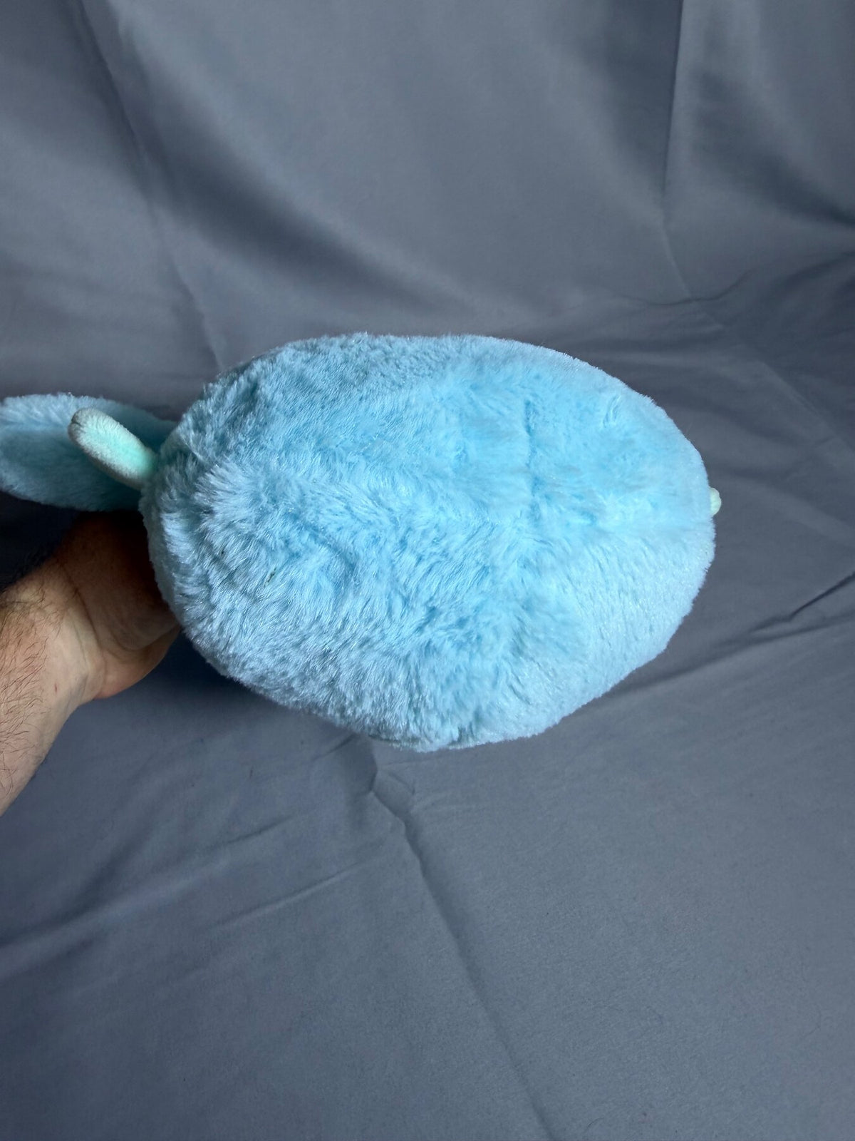 Blue Plush Monster Stuffed Animal Toy with Mint Green Face - 12.5 Inches photo 4