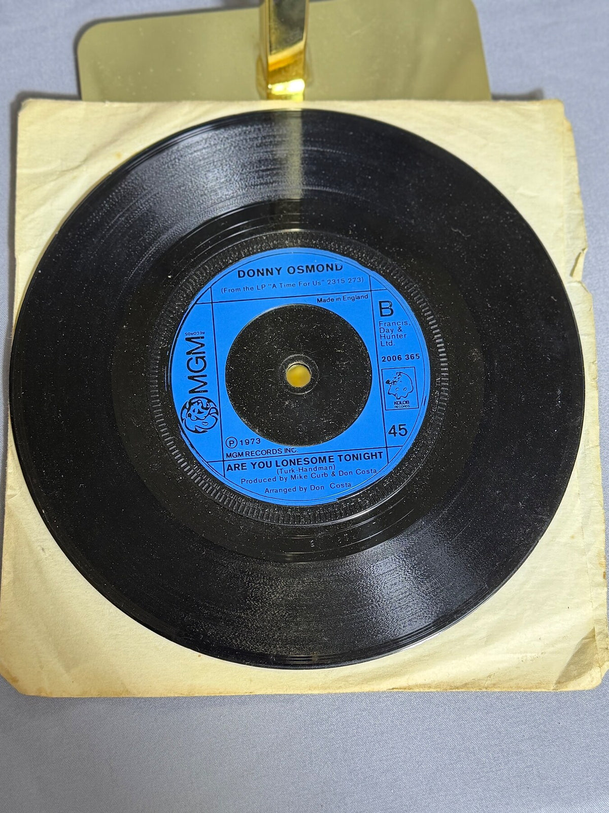 Vintage Donny Osmond 45 RPM Vinyl Single - When I Fall In Love / Are You photo 4
