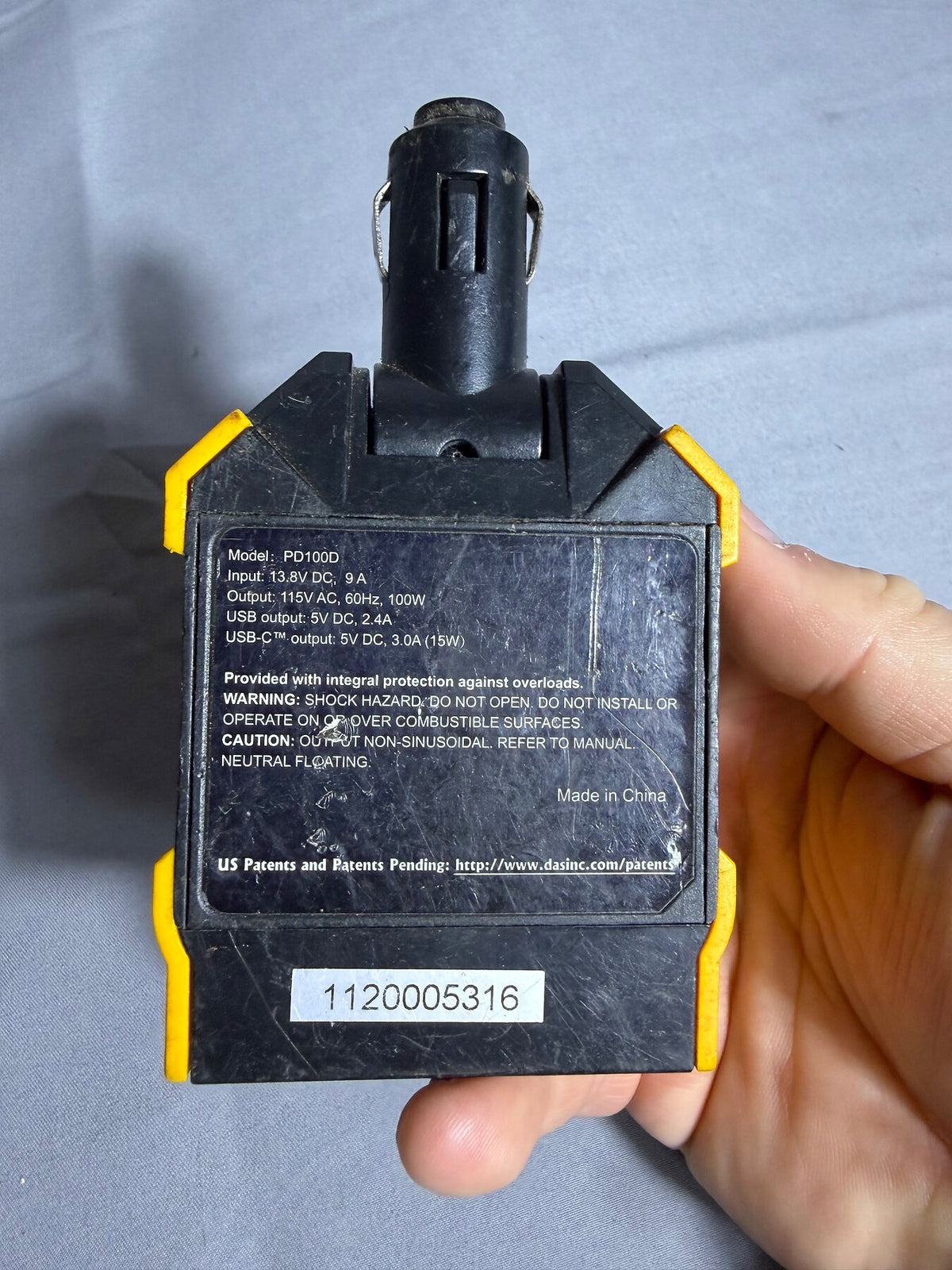POWER DRIVE PD100D 100W Car Power Inverter USB-C AC Outlet photo 5