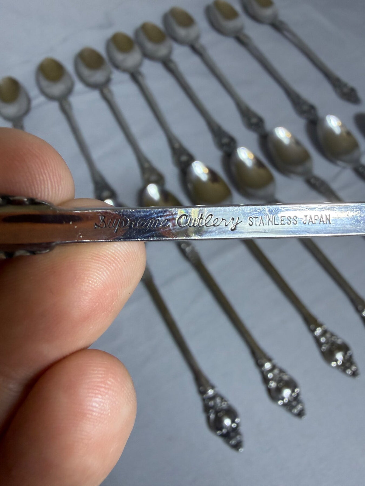 Vintage Supreme Cutlery Ornate Stainless Steel Teaspoons (Set of 12) photo 5