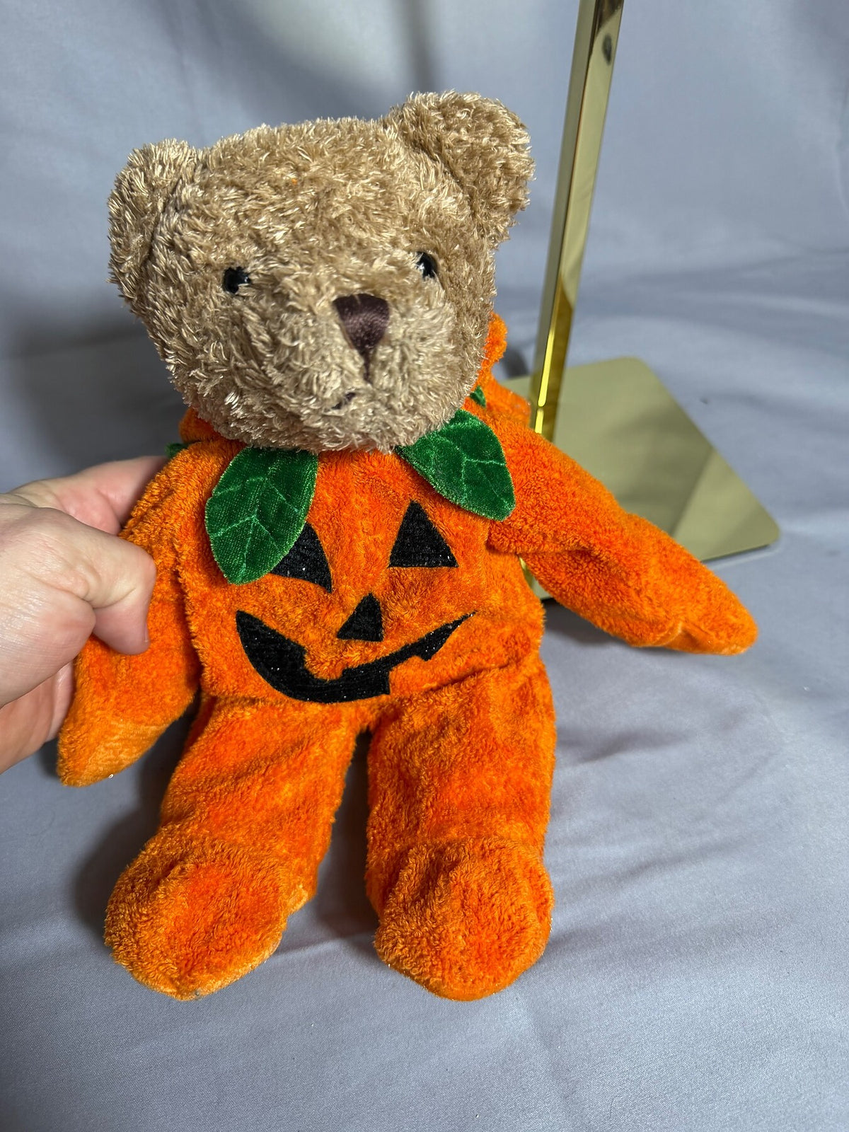 Vintage G.A.C. Teddy Bear in Pumpkin Costume Plush Toy 1998 photo 5