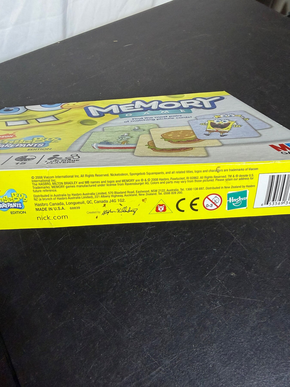 Vintage 2008 SpongeBob SquarePants Memory Game by Hasbro MB photo 5