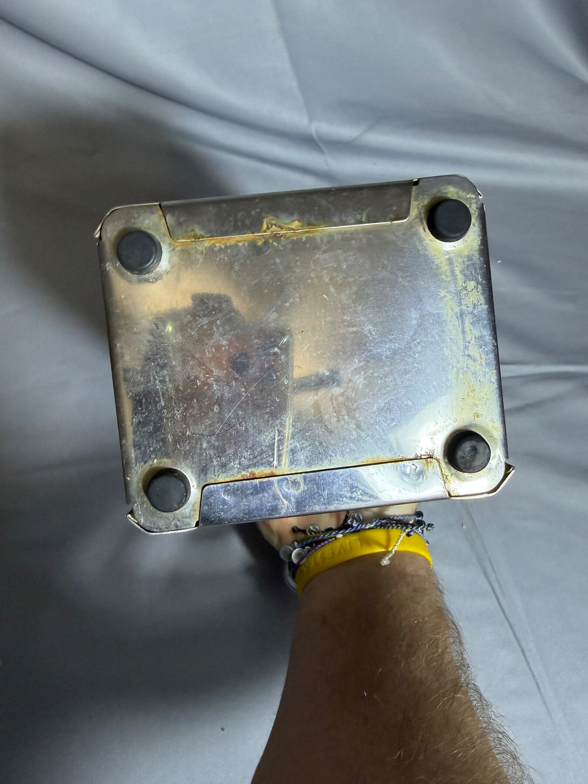 Vintage Silver-Tone Metal Napkin Dispenser Holder photo 6