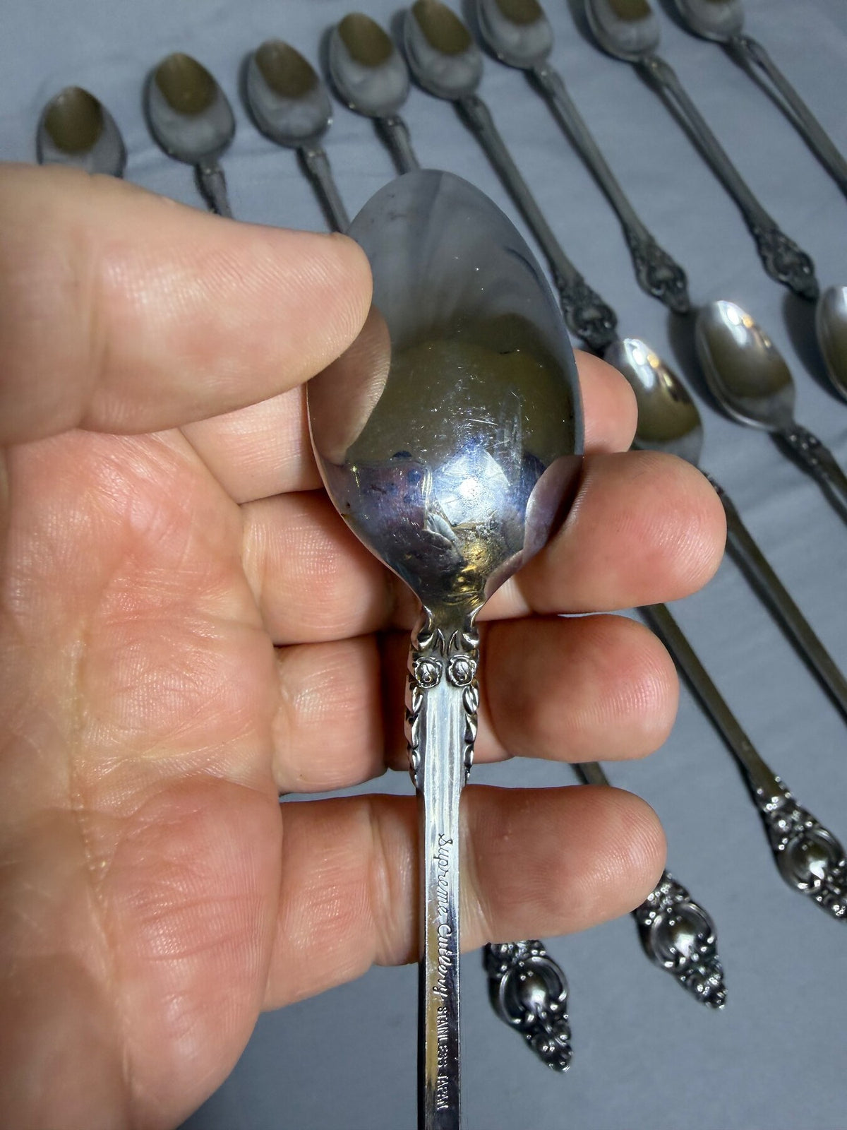 Vintage Supreme Cutlery Ornate Stainless Steel Teaspoons (Set of 12) photo 6