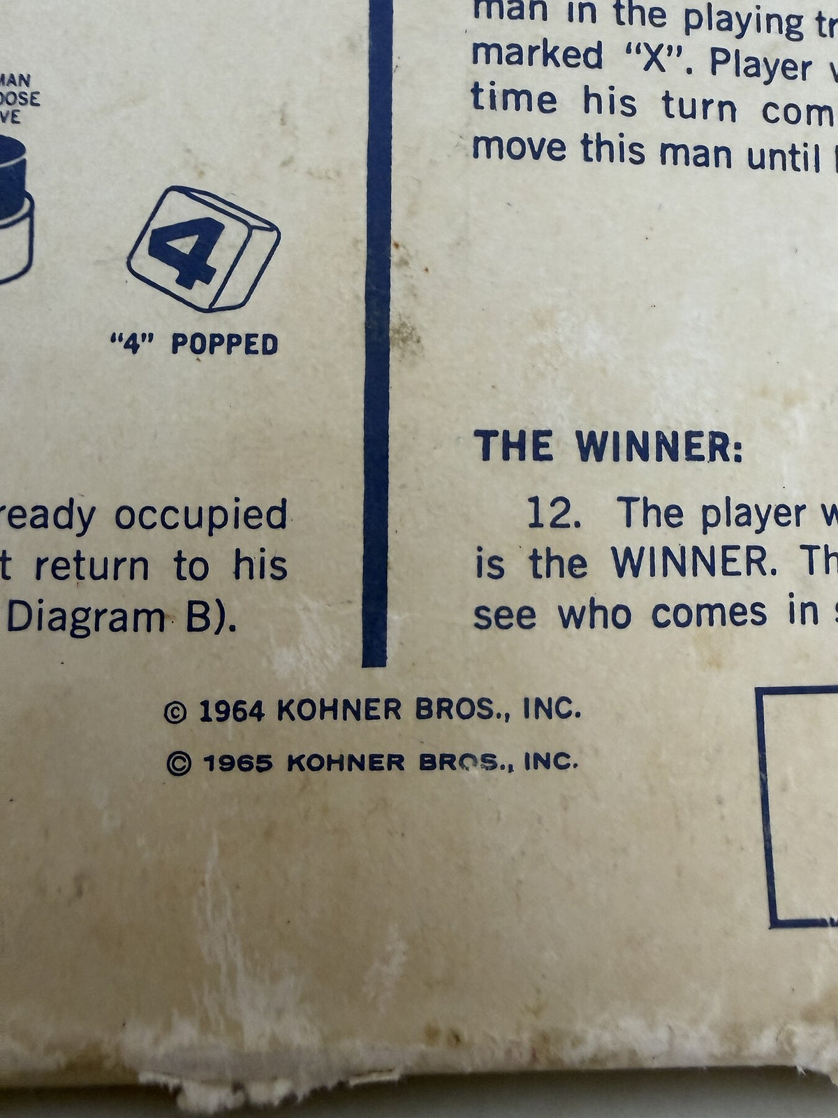 Vintage Kohner Trouble Pop-O-Matic Board Game 1965 - Wormhole Thrift