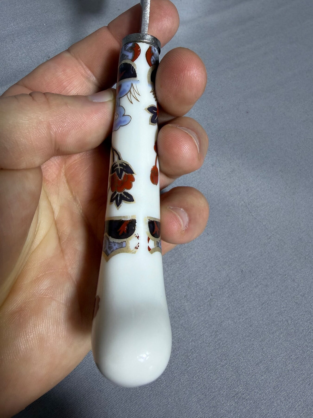 Vintage Stainless Steel Cheese Slicer with Floral Ceramic Handle Japan photo 7