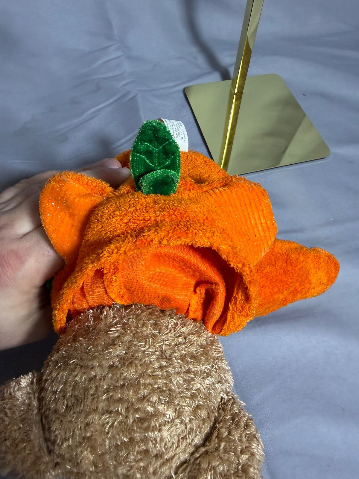 Vintage G.A.C. Teddy Bear in Pumpkin Costume Plush Toy 1998 photo 7