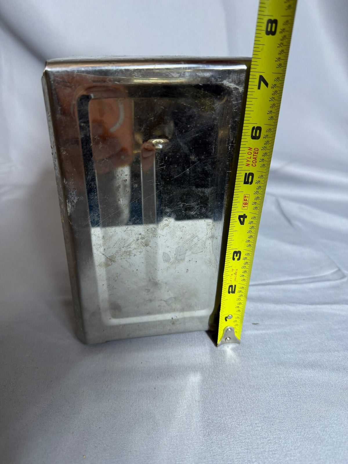 Vintage Silver-Tone Metal Napkin Dispenser Holder photo 8