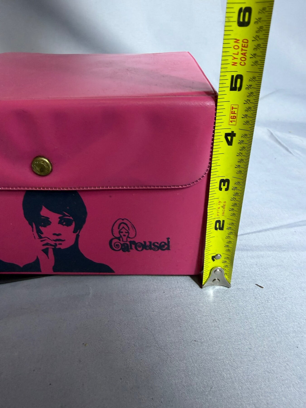 Vintage Carousel Pink Mod Cosmetic Vanity Case photo 8