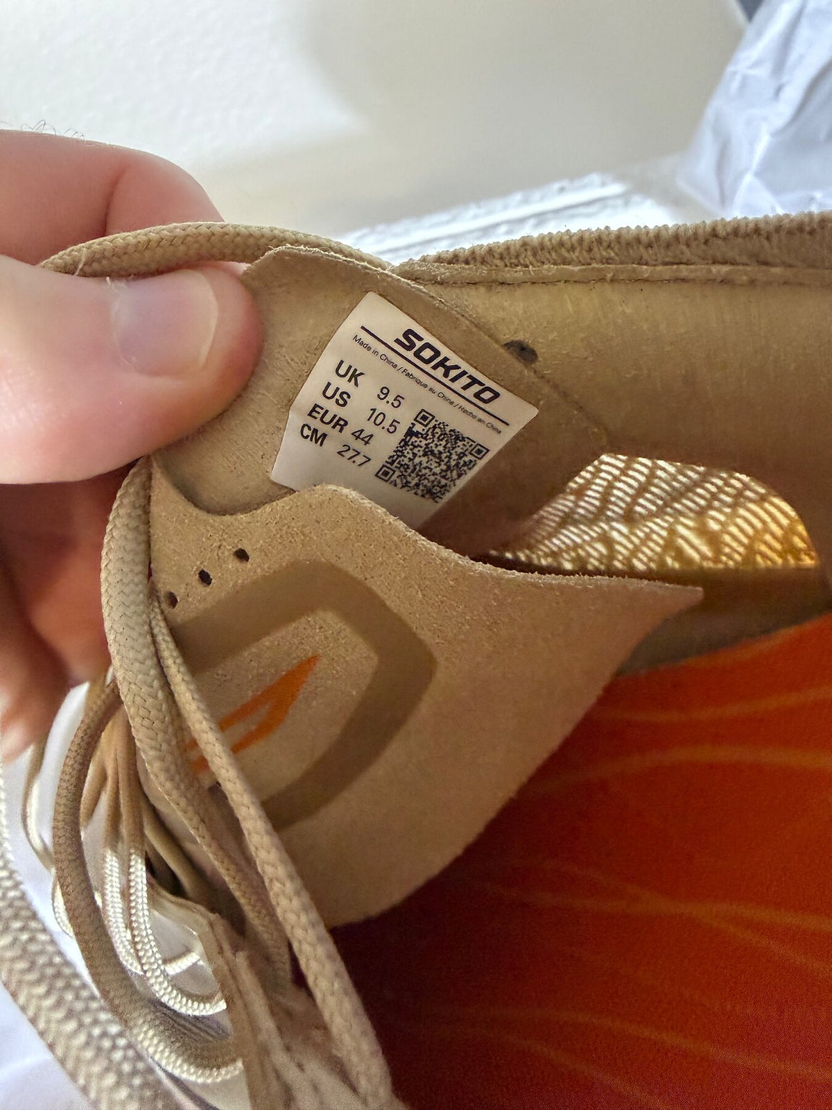 SOKITO Men's US 10.5 Tan Orange Sustainable Soccer Cleats New photo 8
