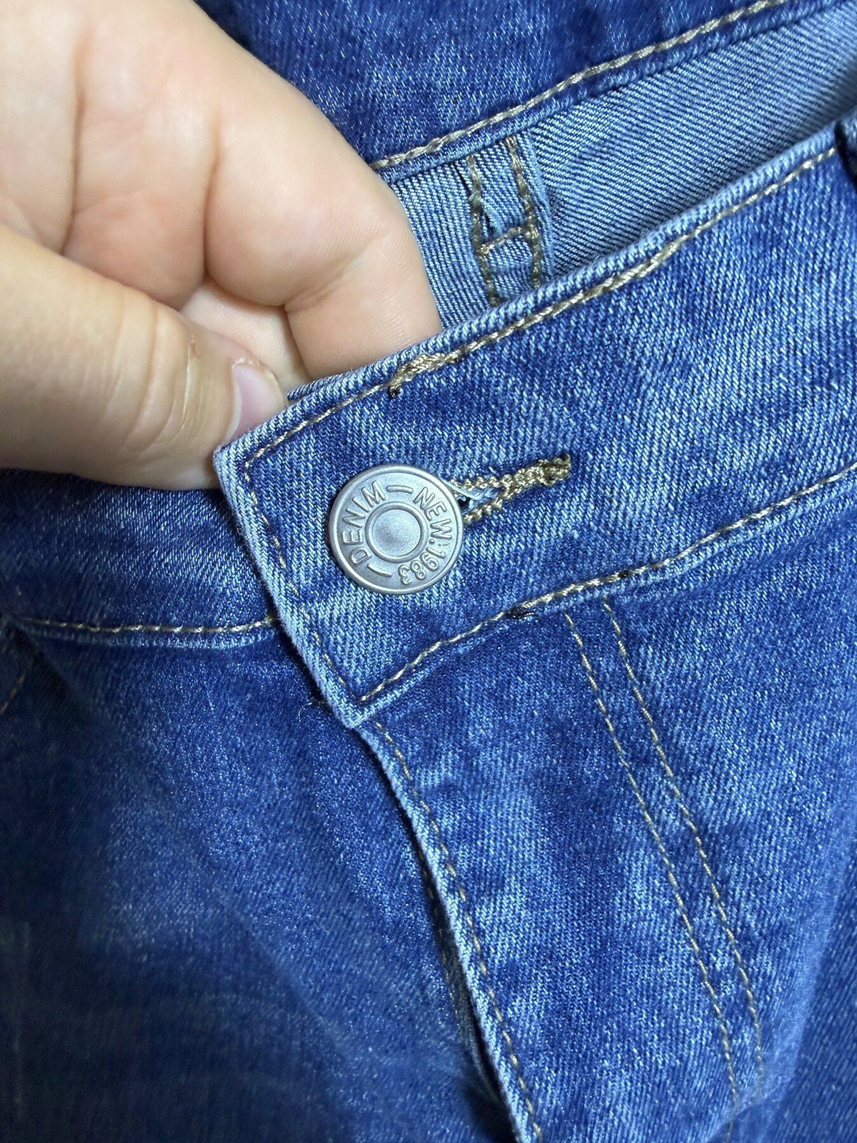 SHEIN Blue Distressed Denim Jeans - Cotton Blend - Wormhole Thrift