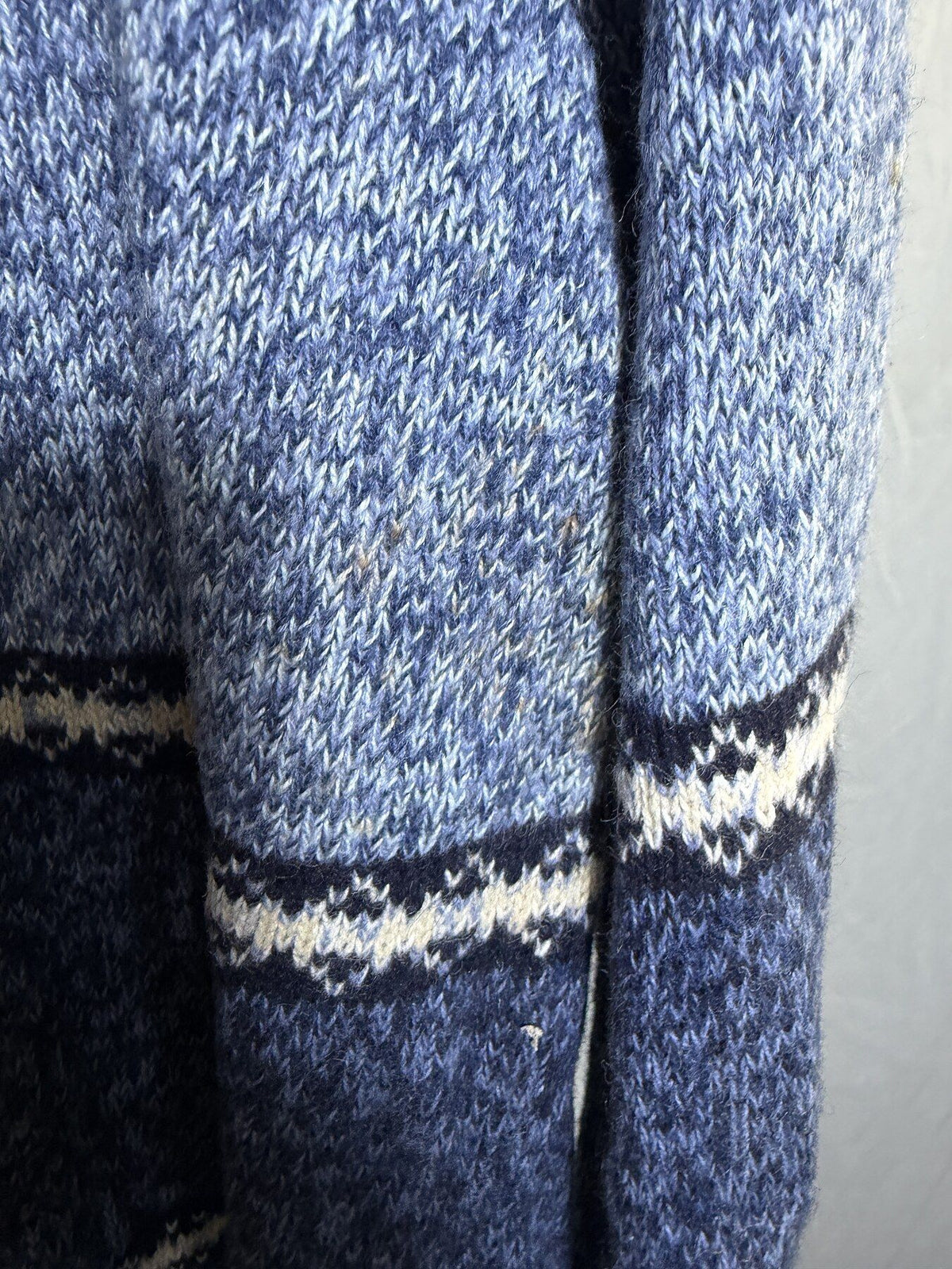 Vintage Dressbarn Blue Striped Ramie Cotton Full Zip Cardigan Sweater Size S - Wormhole Thrift